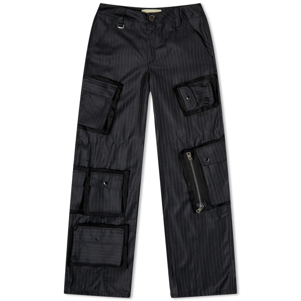 Womens Andersson Bell Pin Stripe Tailored Cargo Pants 'Charcoal'
