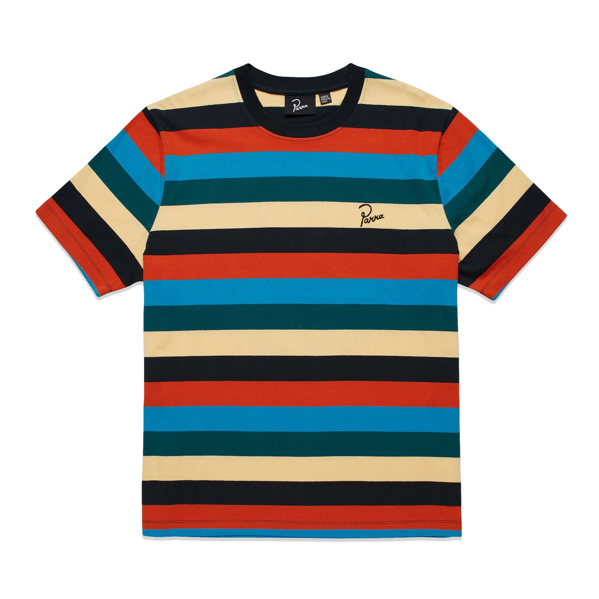 by Parra Stacked Pets on Stripes T-Shirt 'Multi'