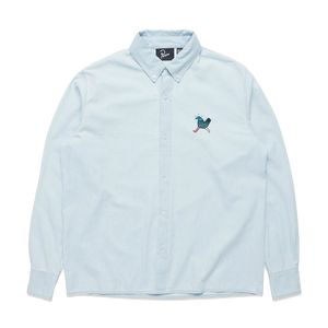 
                  
                    Load image into Gallery viewer, by Parra Annoyed Chicken Shirt &amp;#39;Bleached Denim&amp;#39;
                  
                
