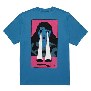 
                  
                    Load image into Gallery viewer, by Parra F**king Fork T-Shirt &amp;#39;Blue&amp;#39;
                  
                
