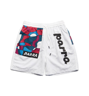 
                  
                    Load image into Gallery viewer, by Parra Sports Trees Swim Shorts &amp;#39;White&amp;#39;
                  
                