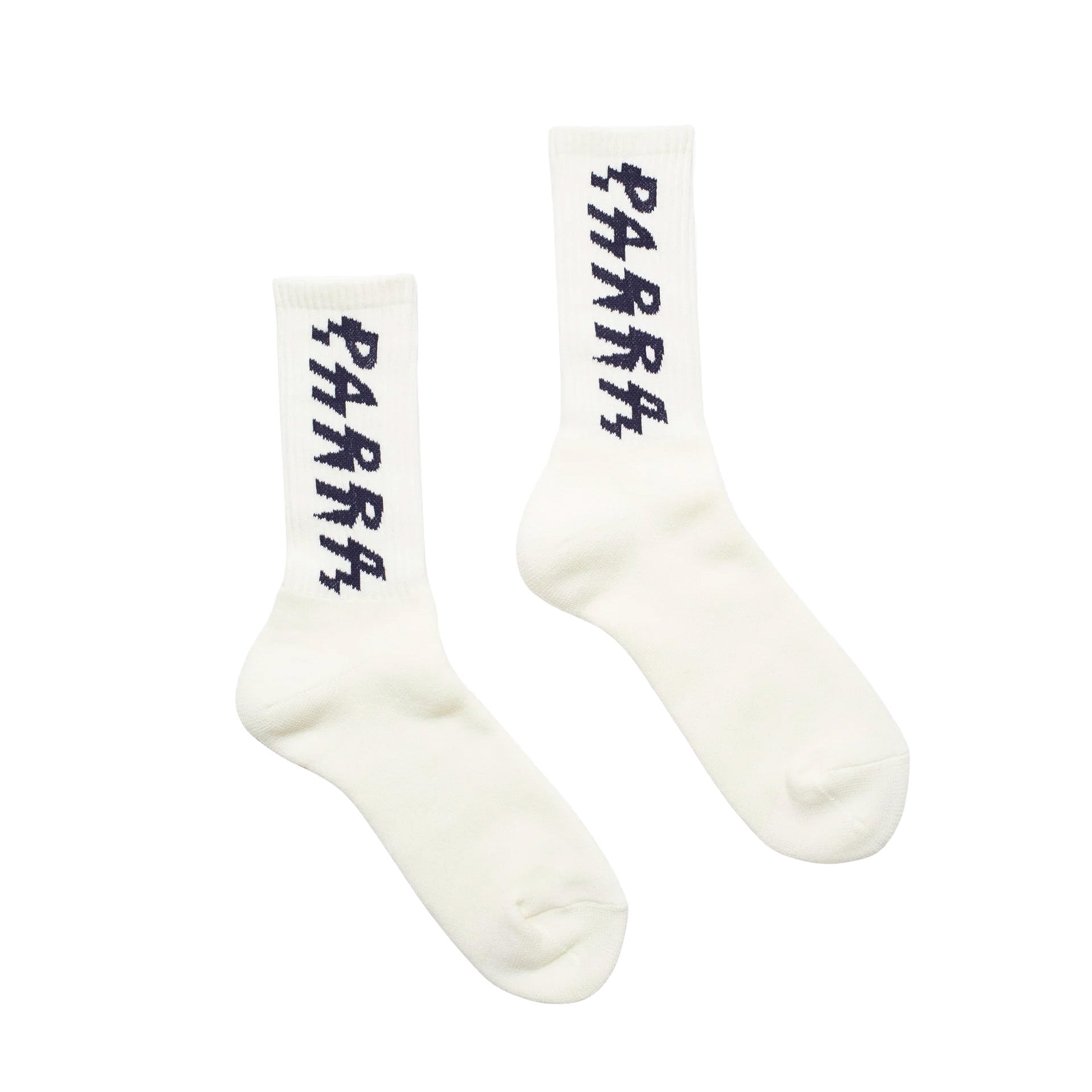 By Parra Spiked Logo Crew Socks 'White'