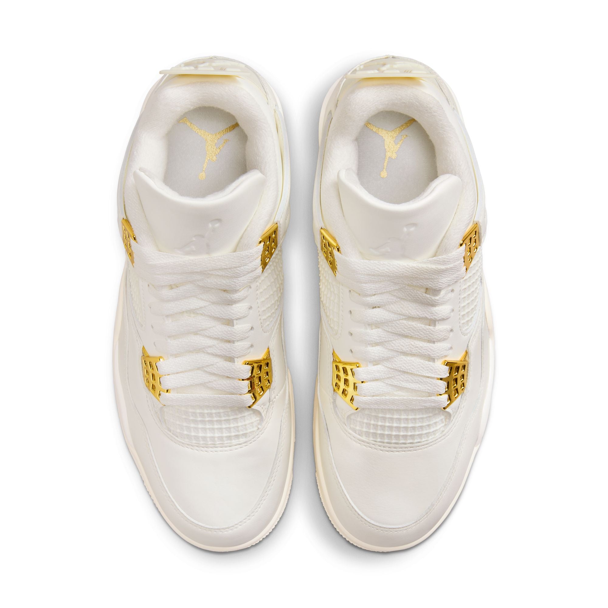 Womens Air Jordan 4 Retro 'White/Gold'
