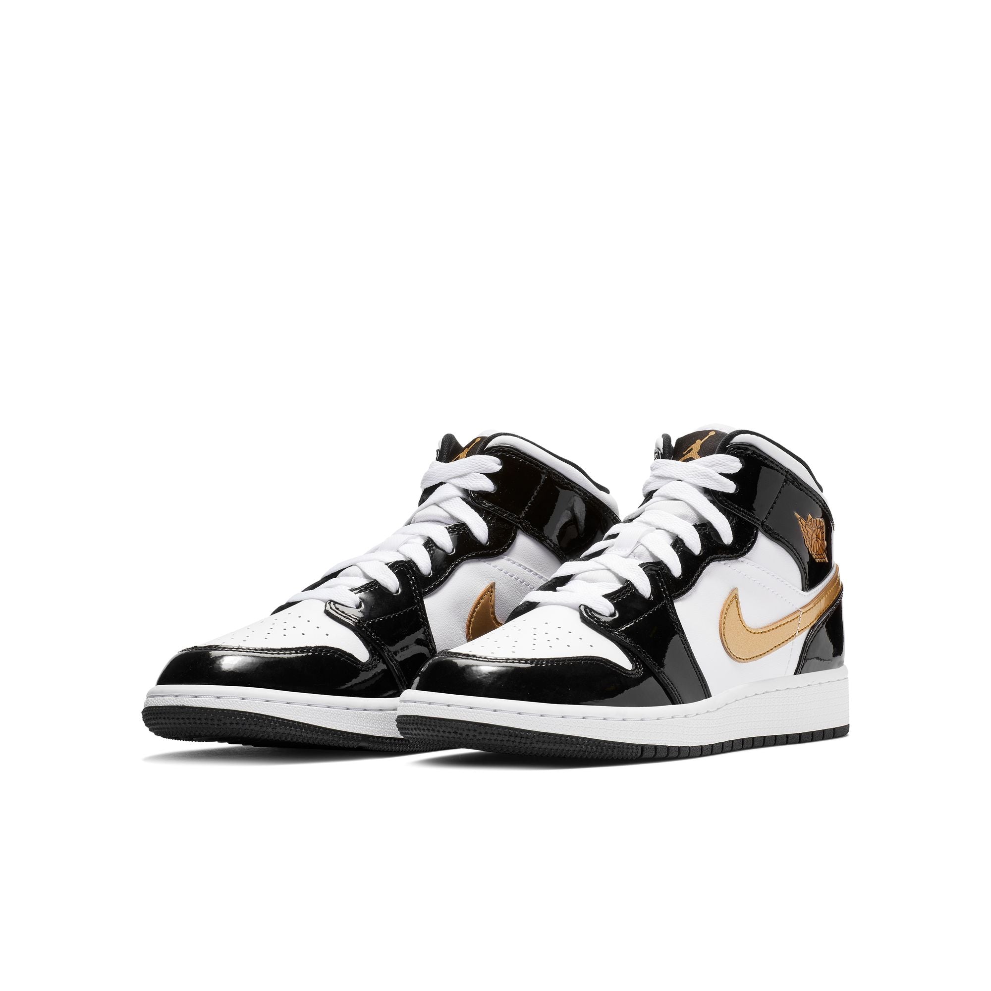 Youth Air Jordan 1 Mid SE 'Black/Metallic Gold'