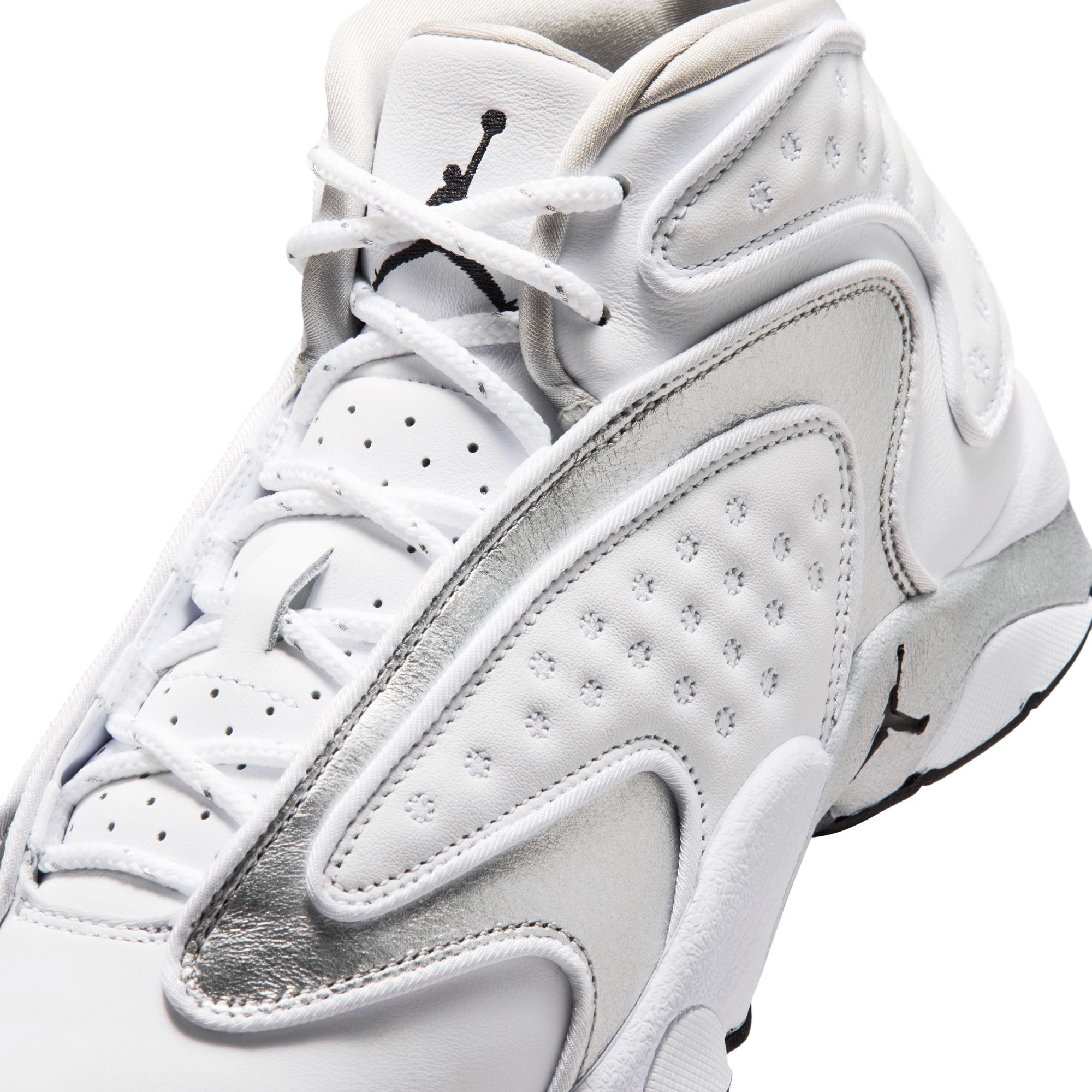 Womens Jordan OG 'White/Metallic Silver'
