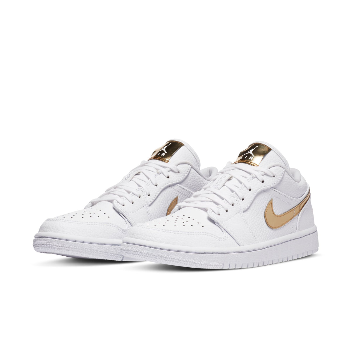 Womens Air Jordan 1 Low SE 'White Metallic Gold'
