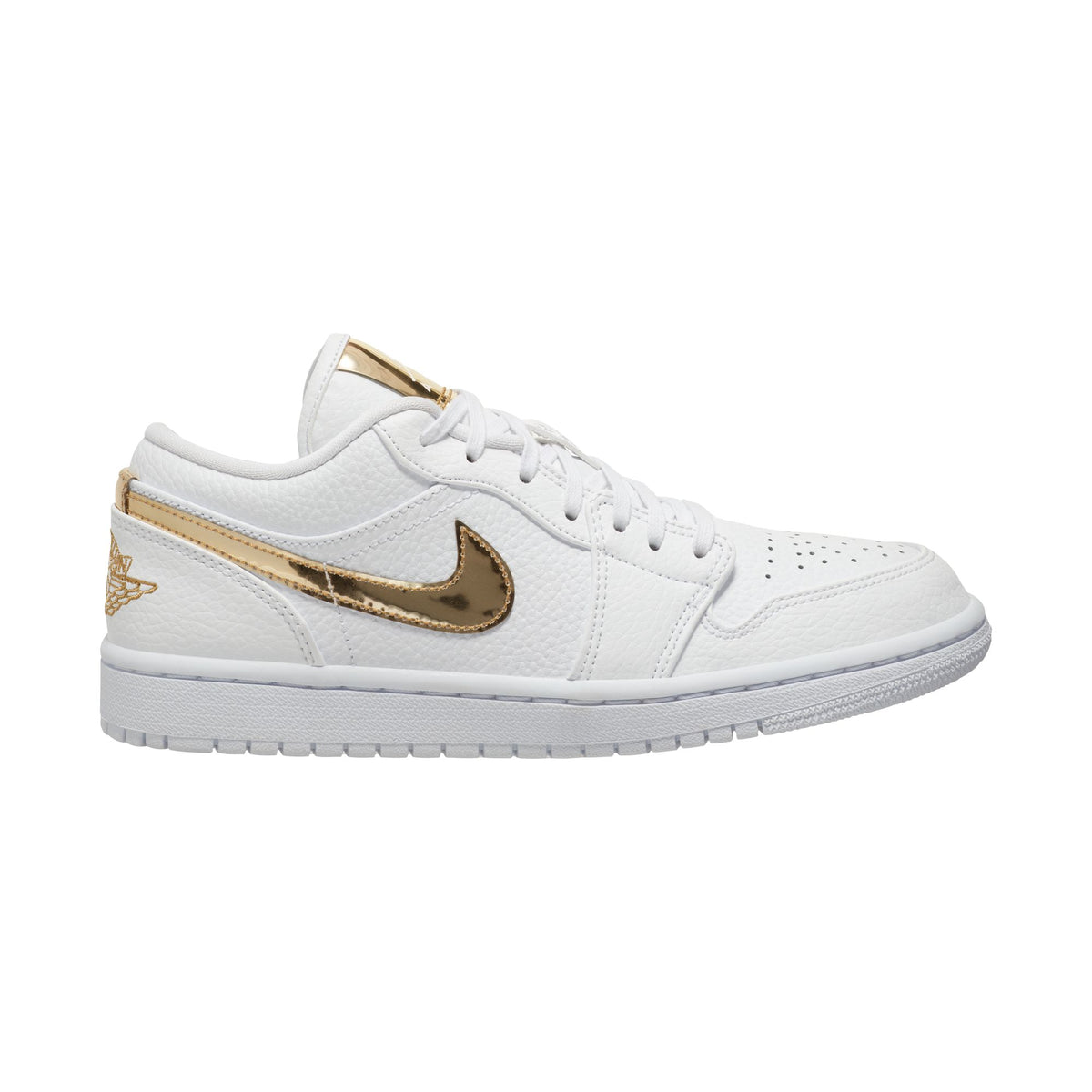 Womens Air Jordan 1 Low SE 'White Metallic Gold'