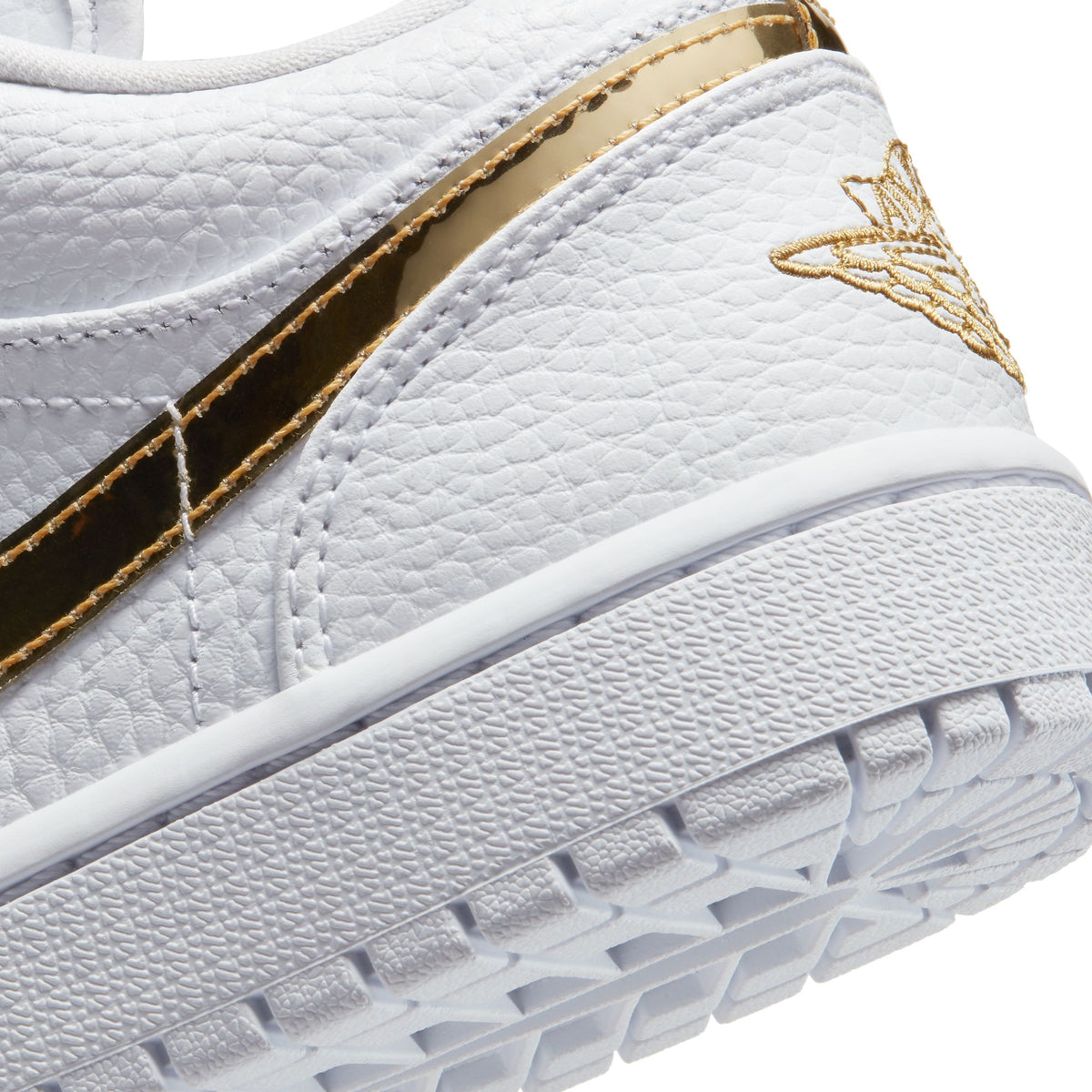 Womens Air Jordan 1 Low SE 'White Metallic Gold'