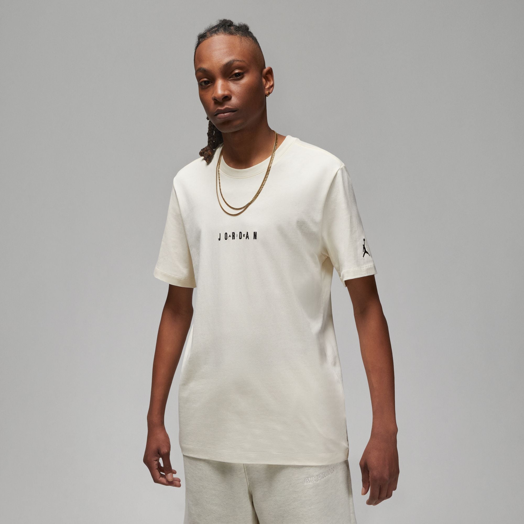 Jordan Embroidered T-Shirt 'Pale Ivory'