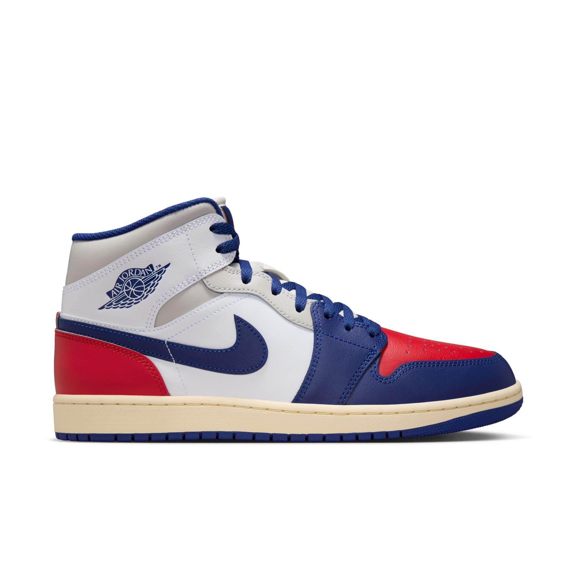 Air Jordan 1 Mid 'White/Deep Royal Blue'