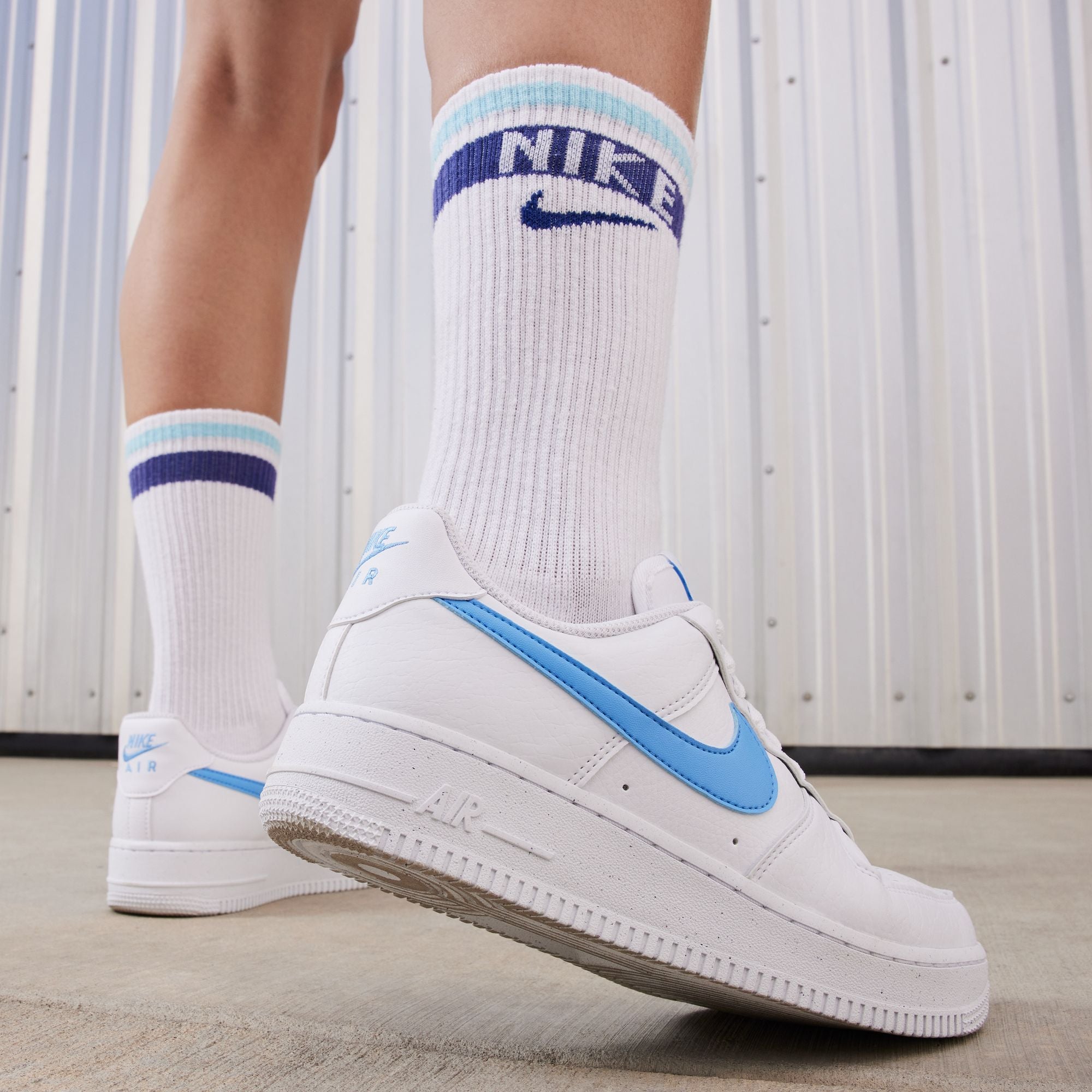 Womens Nike Air Force 1 '07 'White/University Blue'