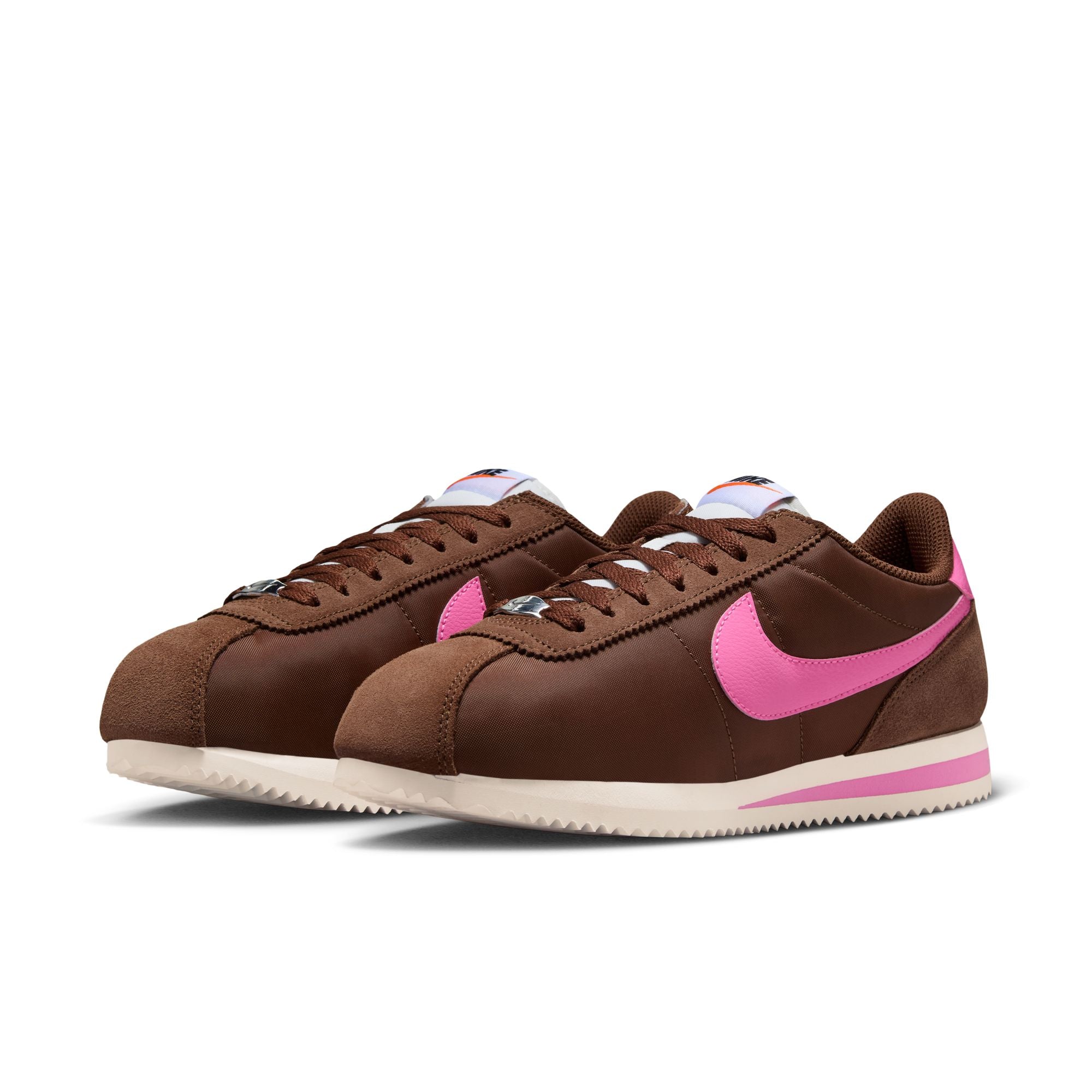 Womens Nike Cortez Textile 'Fauna Brown/Pink Spell'