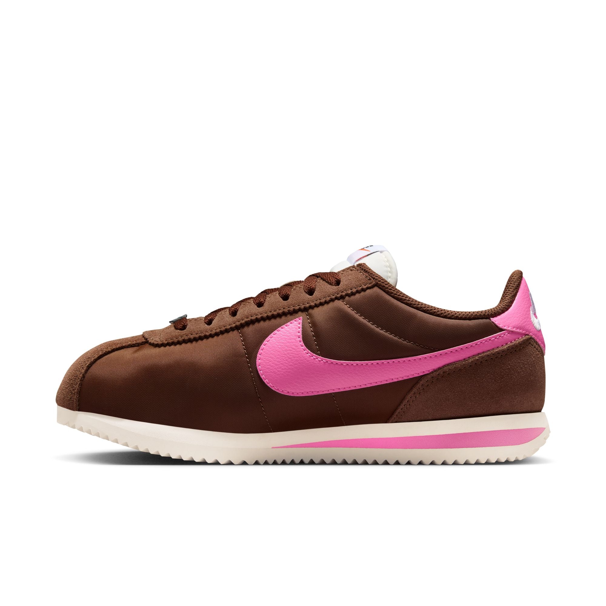 Womens Nike Cortez Textile 'Fauna Brown/Pink Spell'
