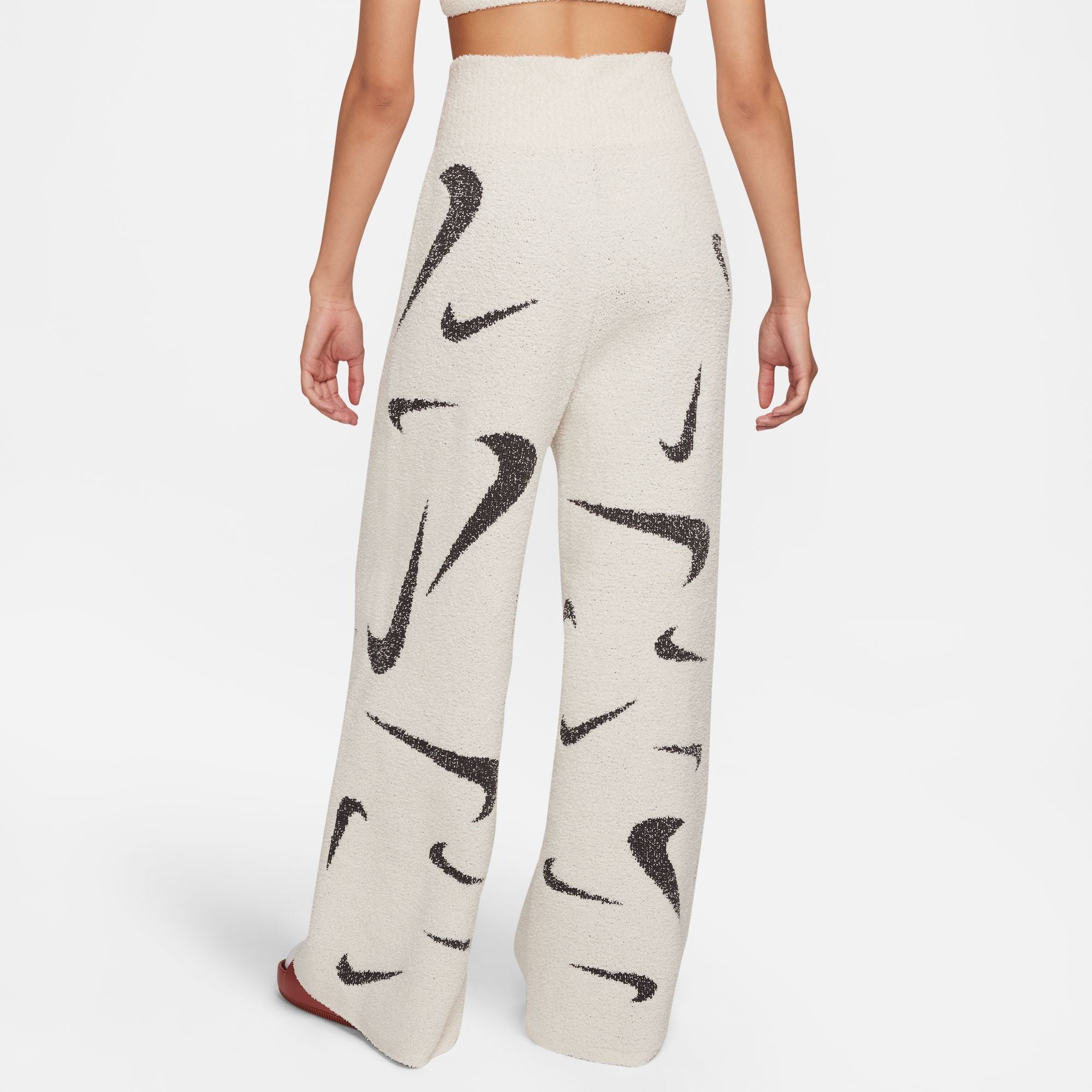 Womens Nike Phoenix Wide-Leg Cozy Knit Pants 'Light