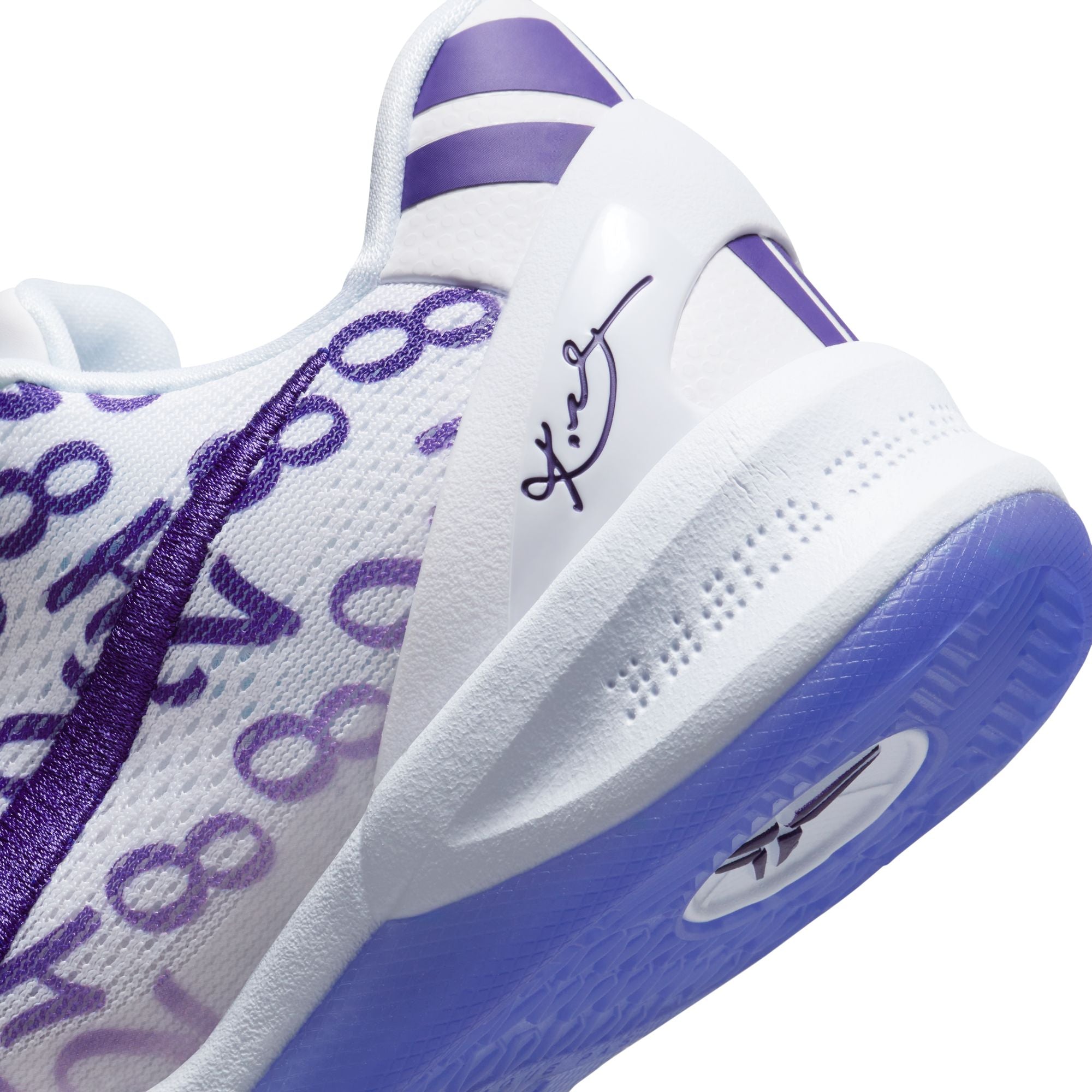 Youth Nike Kobe 8 'White/Court Purple'