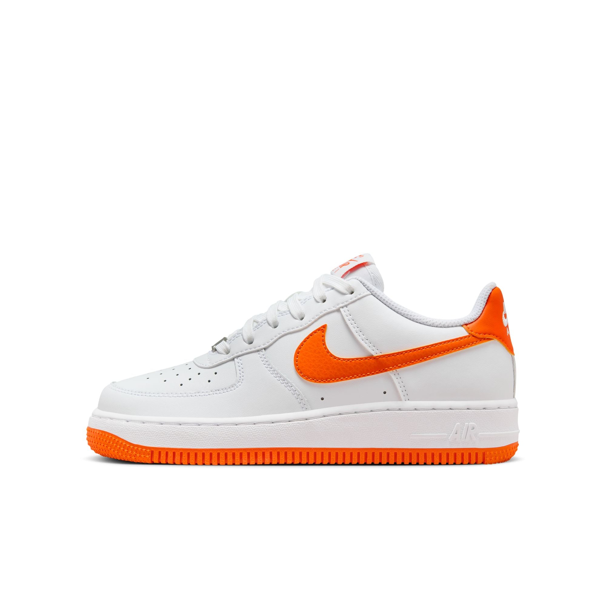 Youth Nike Air Force 1 'White/Safety Orange' (GS)