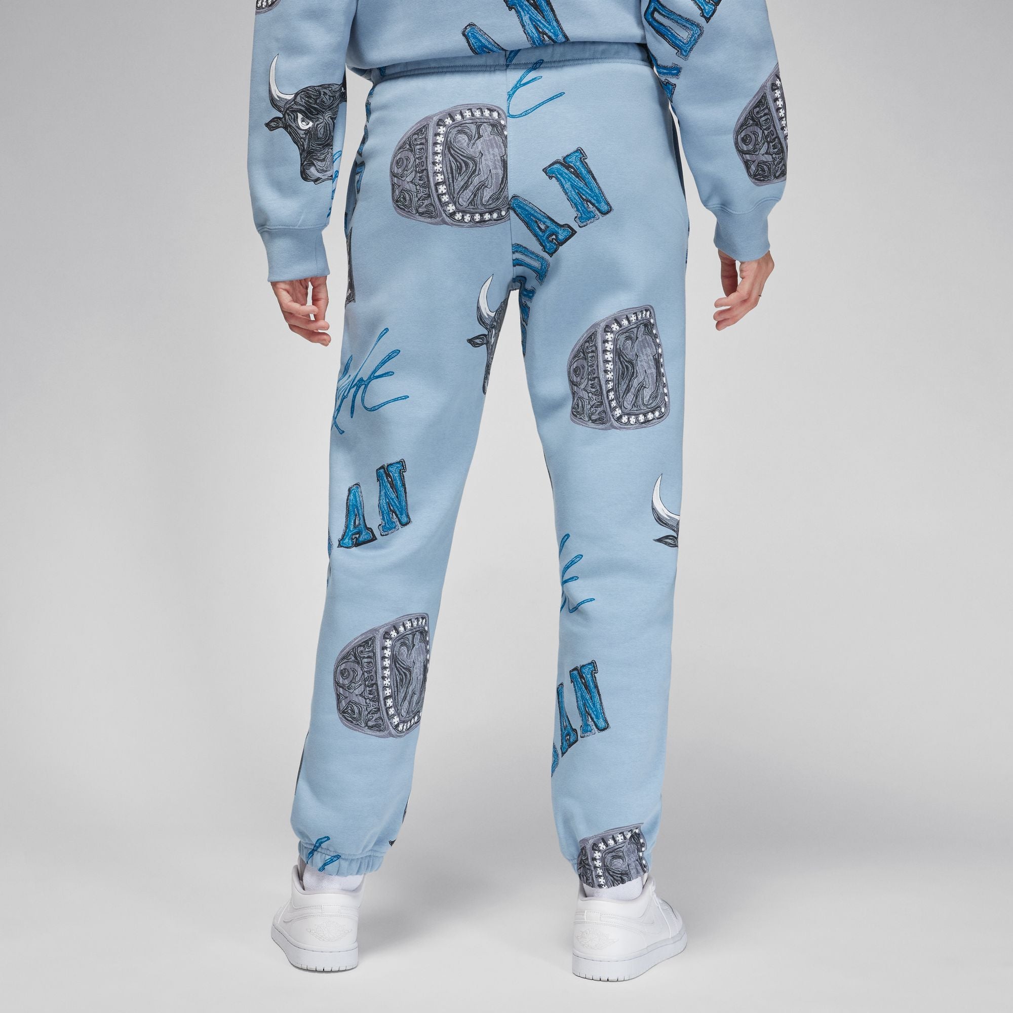 Womens Jordan Brooklyn Fleece Sweatpants 'Blue/Sail'