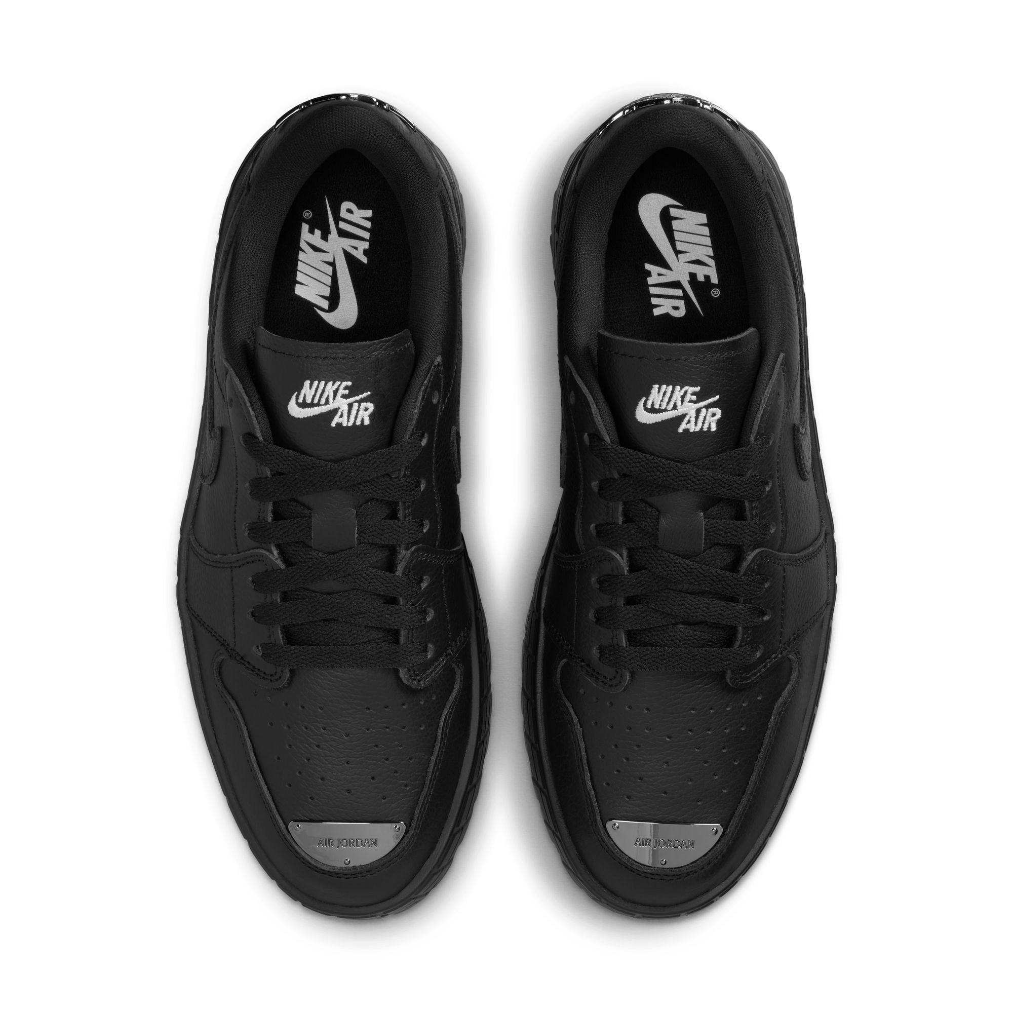 Womens Air Jordan 1 Brooklyn Low 'Black/Metallic Black'