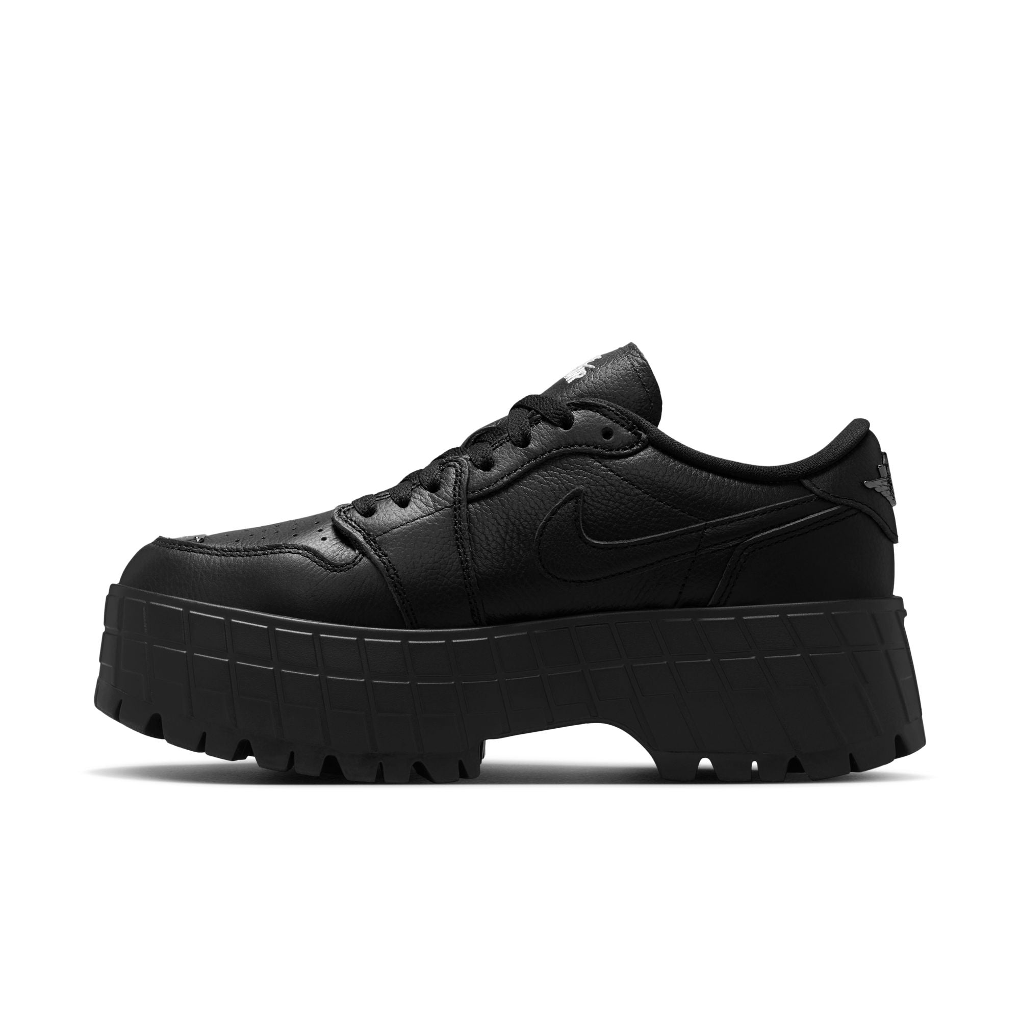 Womens Air Jordan 1 Brooklyn Low 'Black/Metallic Black'