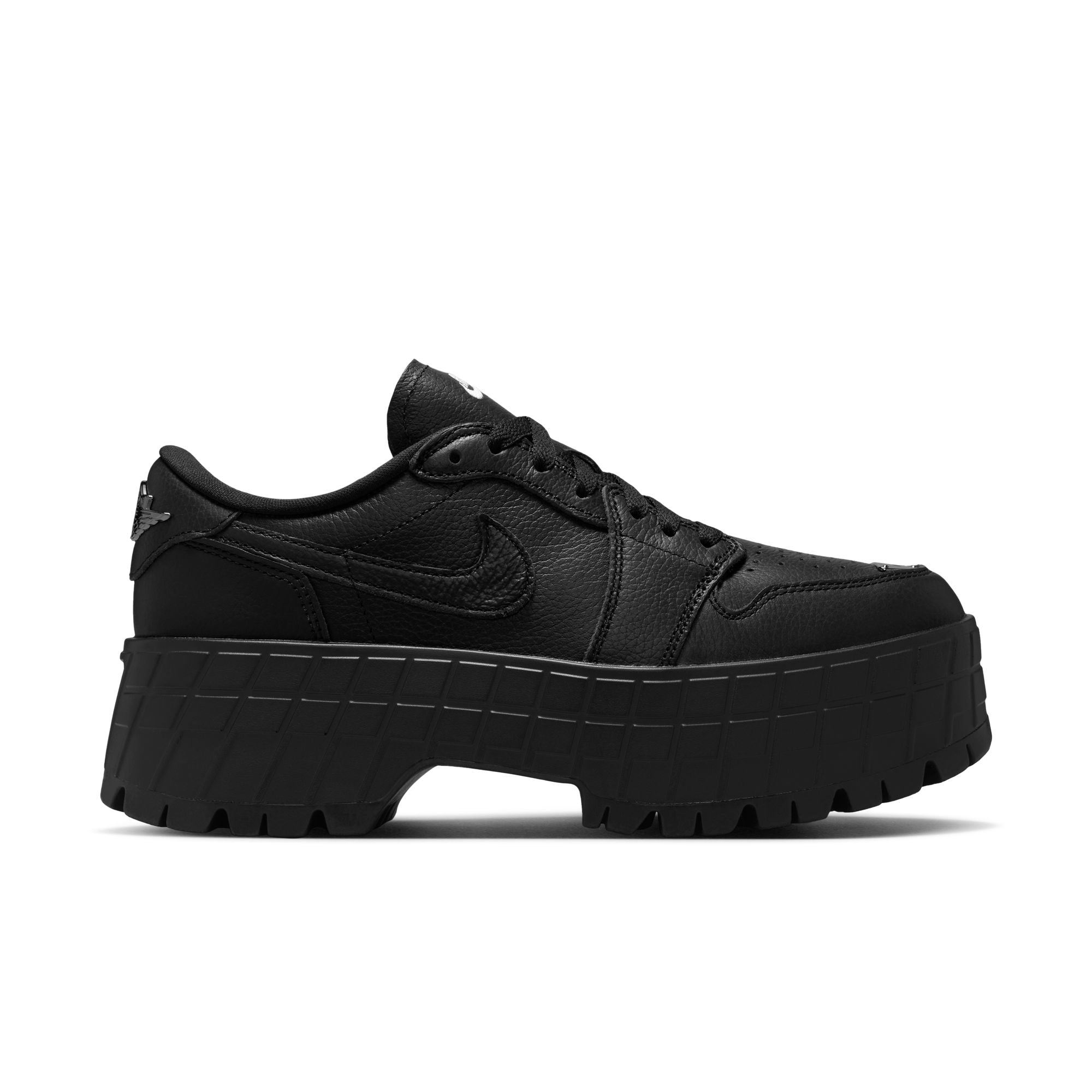 Womens Air Jordan 1 Brooklyn Low 'Black/Metallic Black'