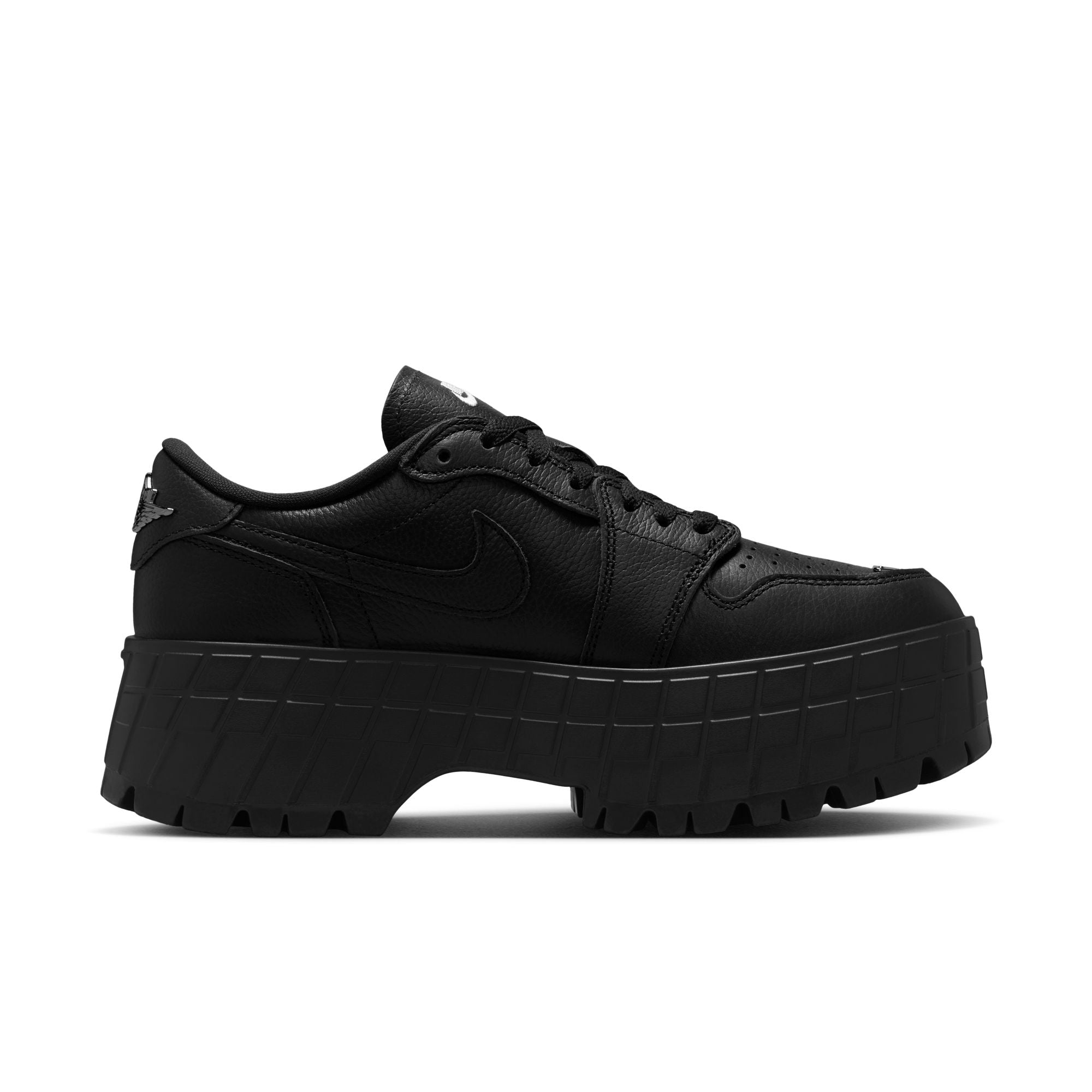 Womens Air Jordan 1 Brooklyn Low 'Black/Metallic Black'