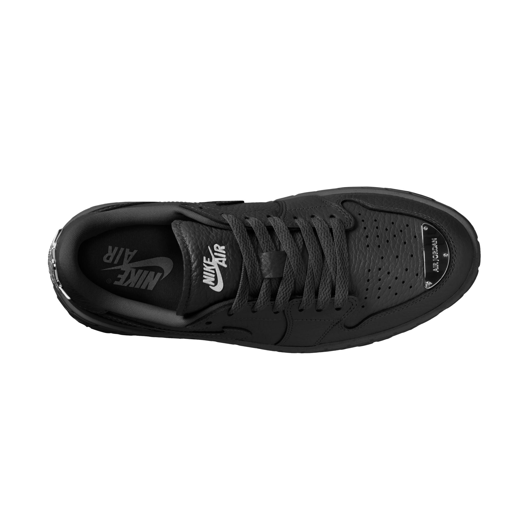 Womens Air Jordan 1 Brooklyn Low 'Black/Metallic Black'