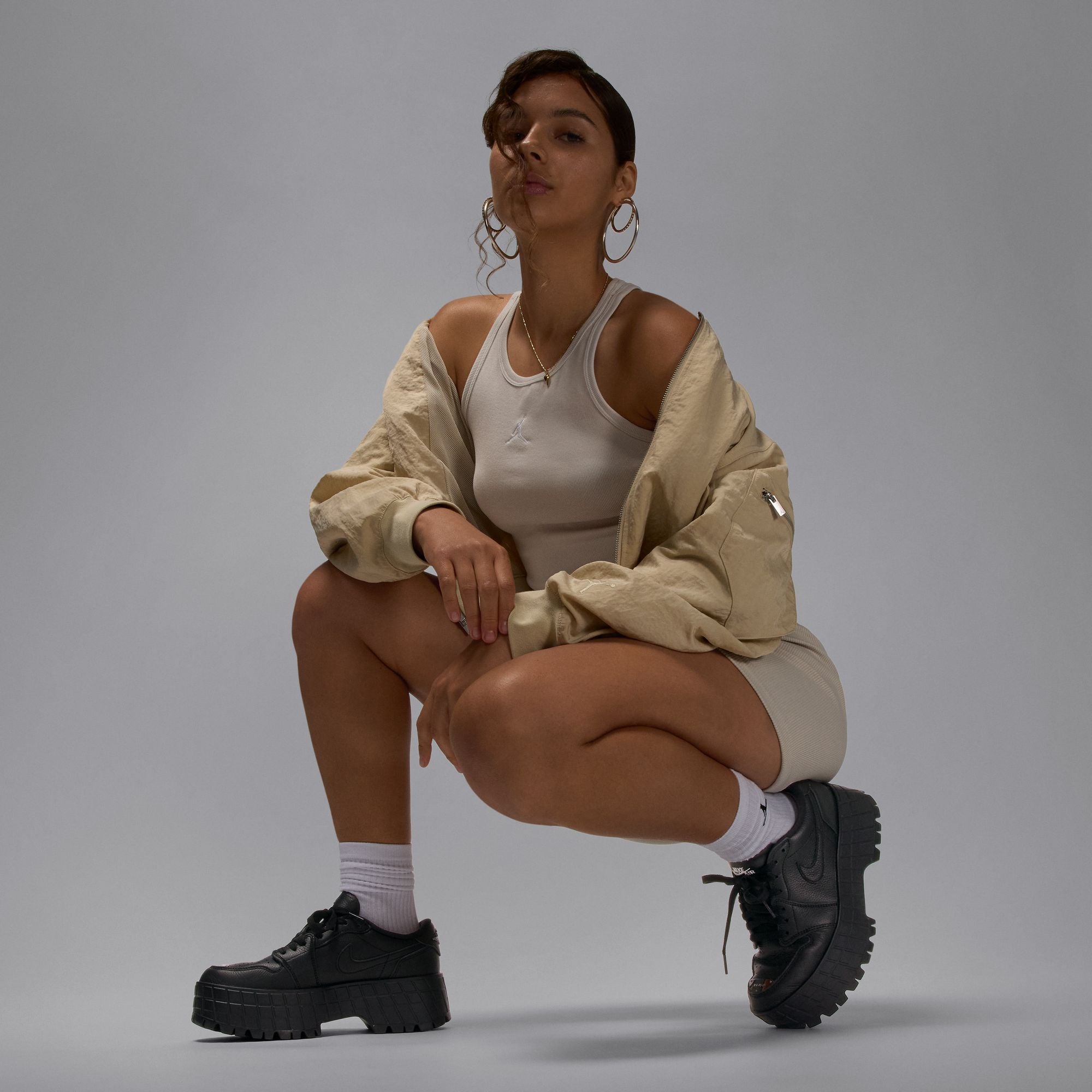 Womens Air Jordan 1 Brooklyn Low 'Black/Metallic Black'