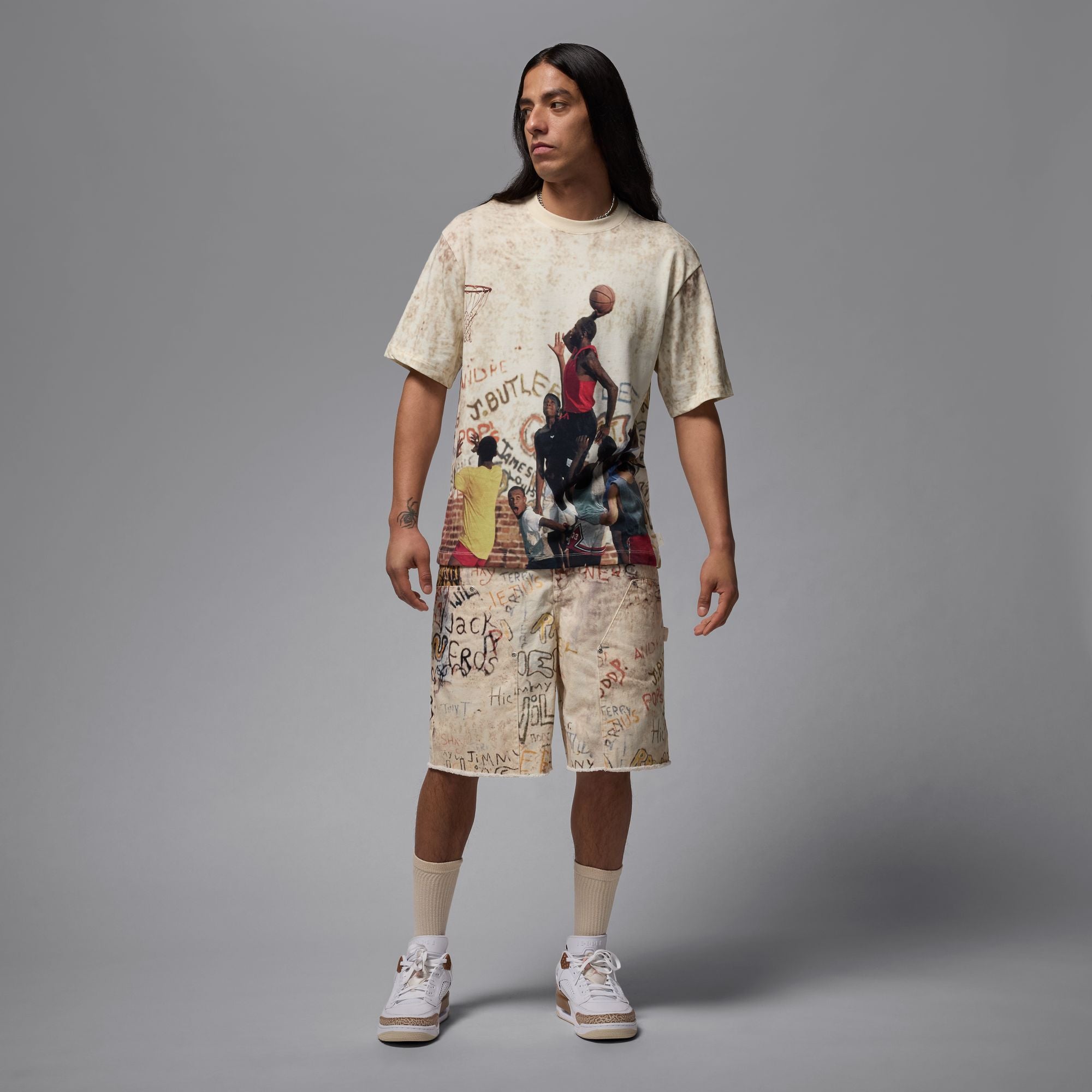 Air Jordan 85 Men's Graphic T-Shirt ‘Sail/Legend Light Brown/Redstone'