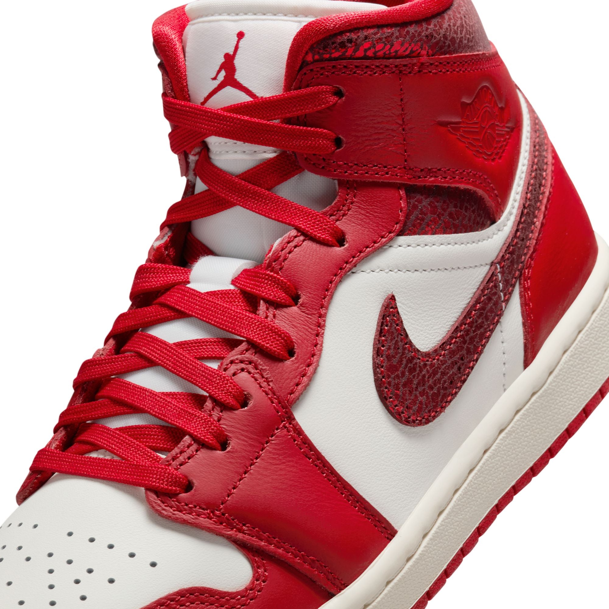 Womens Air Jordan 1 Mid SE 'Sail/Varsity Red'