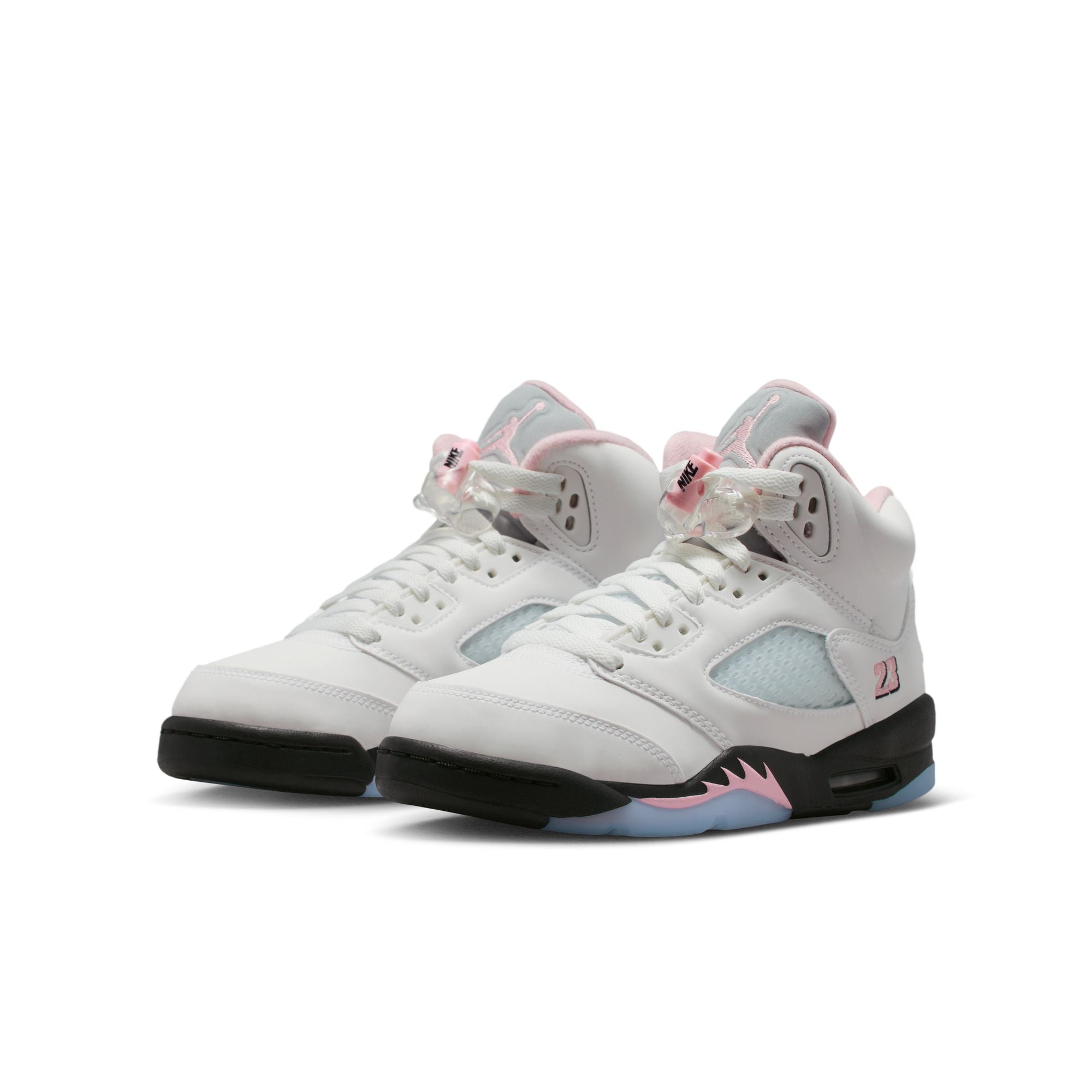 Youth Air Jordan 5 Retro 'White/Med Soft Pink'