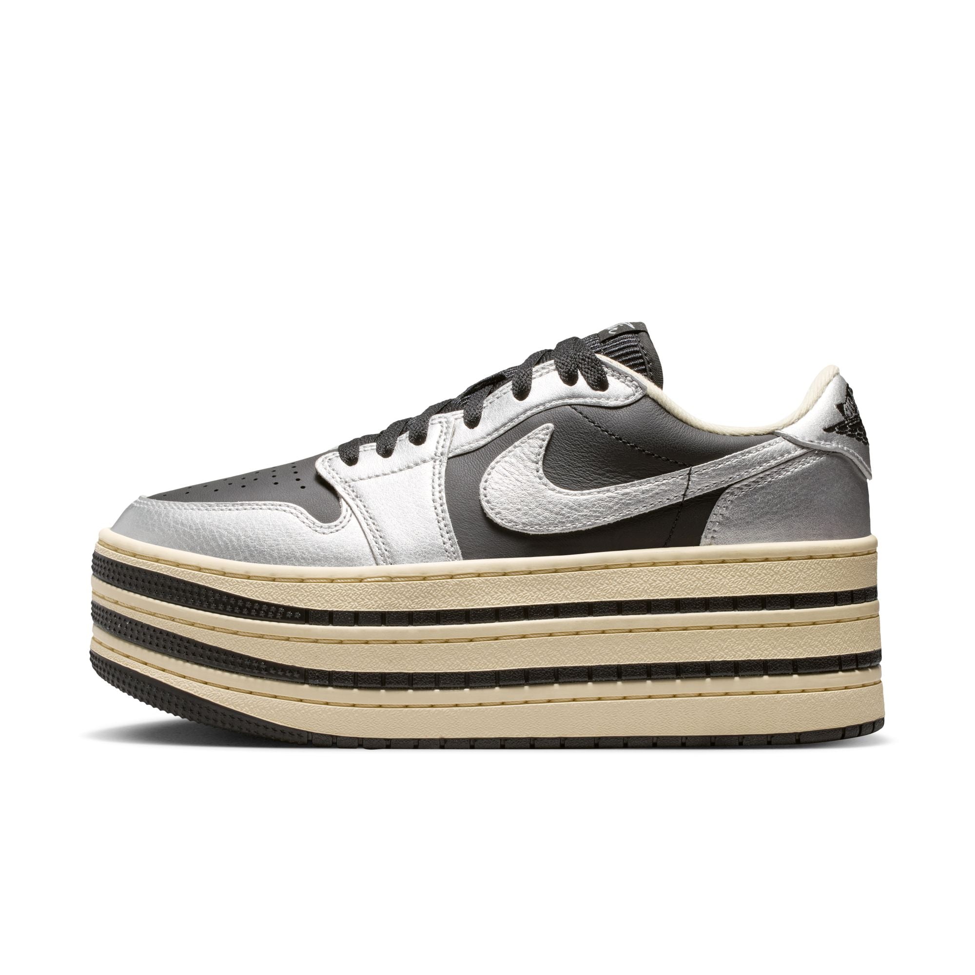 Womens Air Jordan 1 Triple Stack 'Metallic Silver'