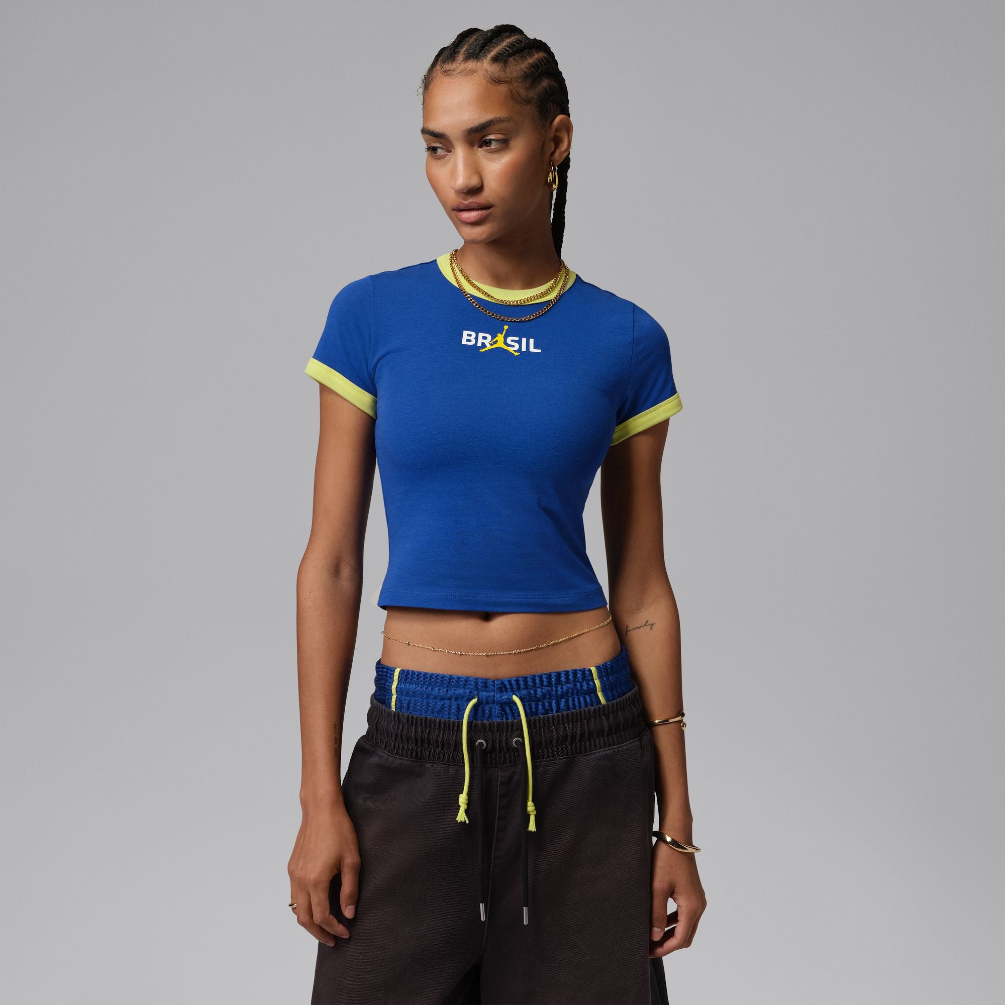 Womens Jordan Brazil Crewneck Shirt 'Old Royal'
