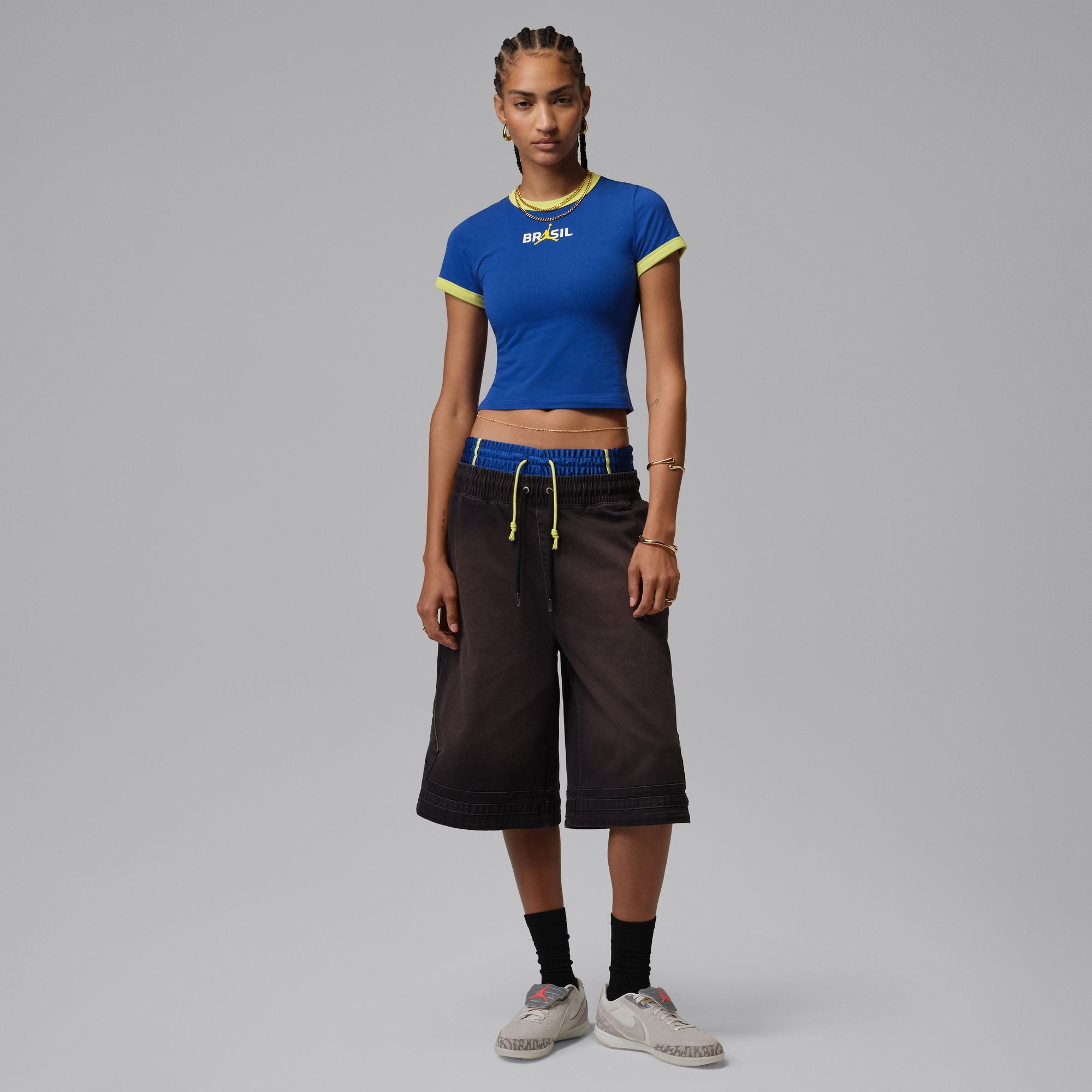 Womens Jordan Brazil Crewneck Shirt 'Old Royal'