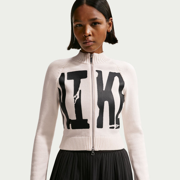 Womens Nike Sportswear Graphic Zip-Up Hoodie 'Chalk'