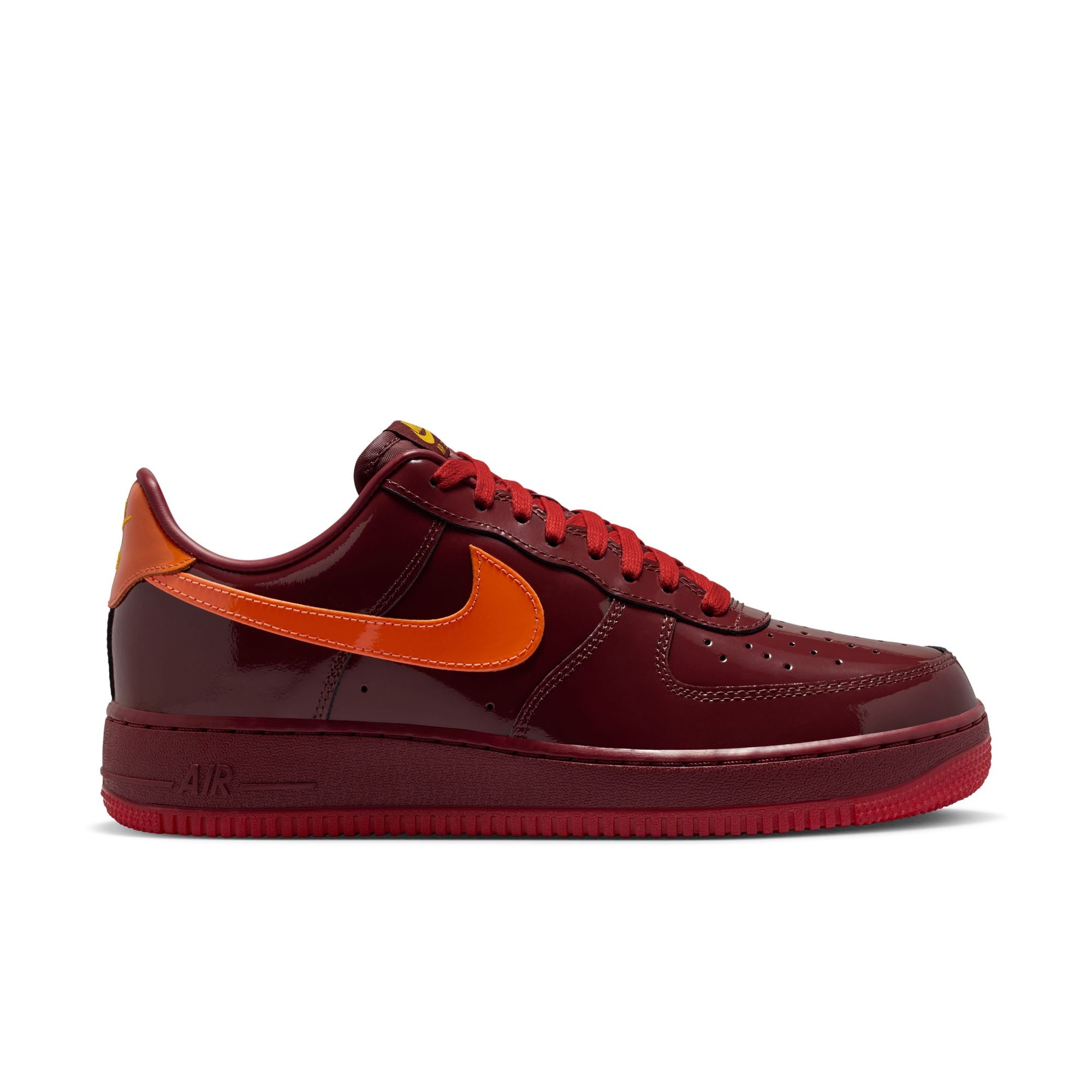 Nike Air Force 1 Low Patent Leather 'Dark Team Red/Safety Orange'