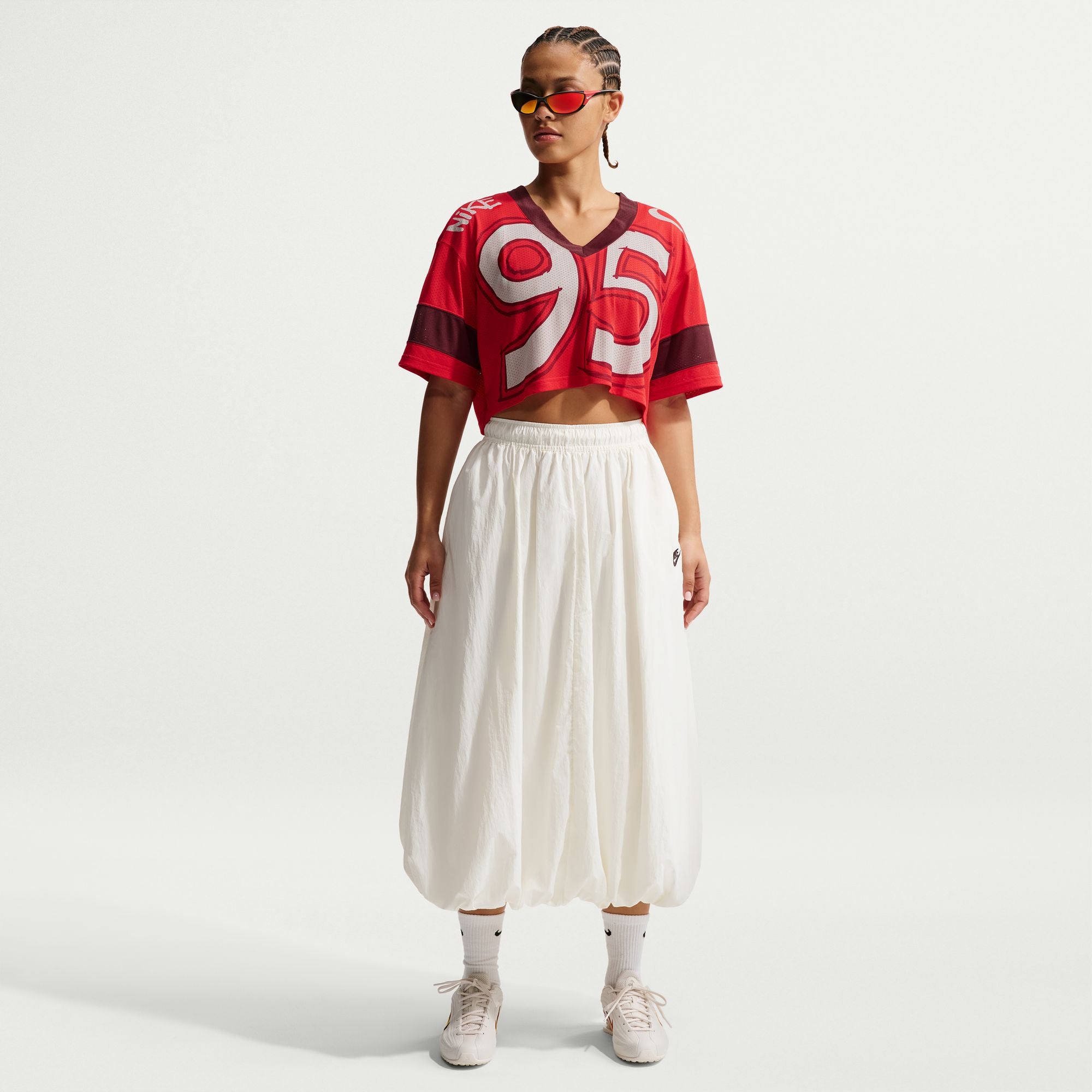 Nike Sportswear Women's Oversized Cropped Jersey 'Red'