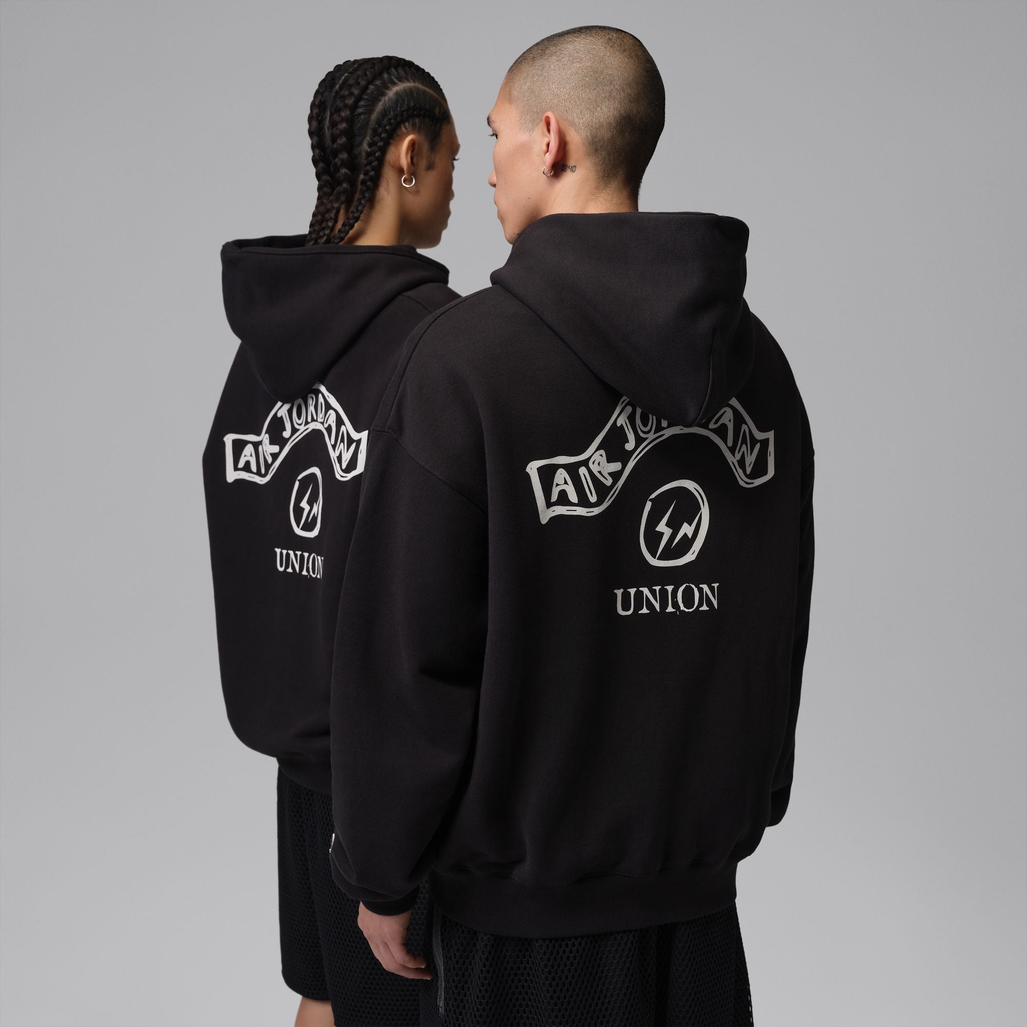 Jordan x Union x Fragment Zip-Up Hoodie 'Black'