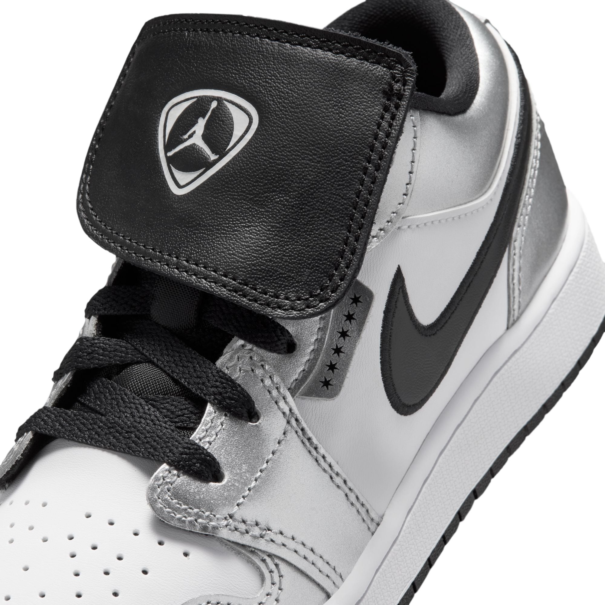Youth Air Jordan 1 Low SE 'Metallic Silver Tiempo'