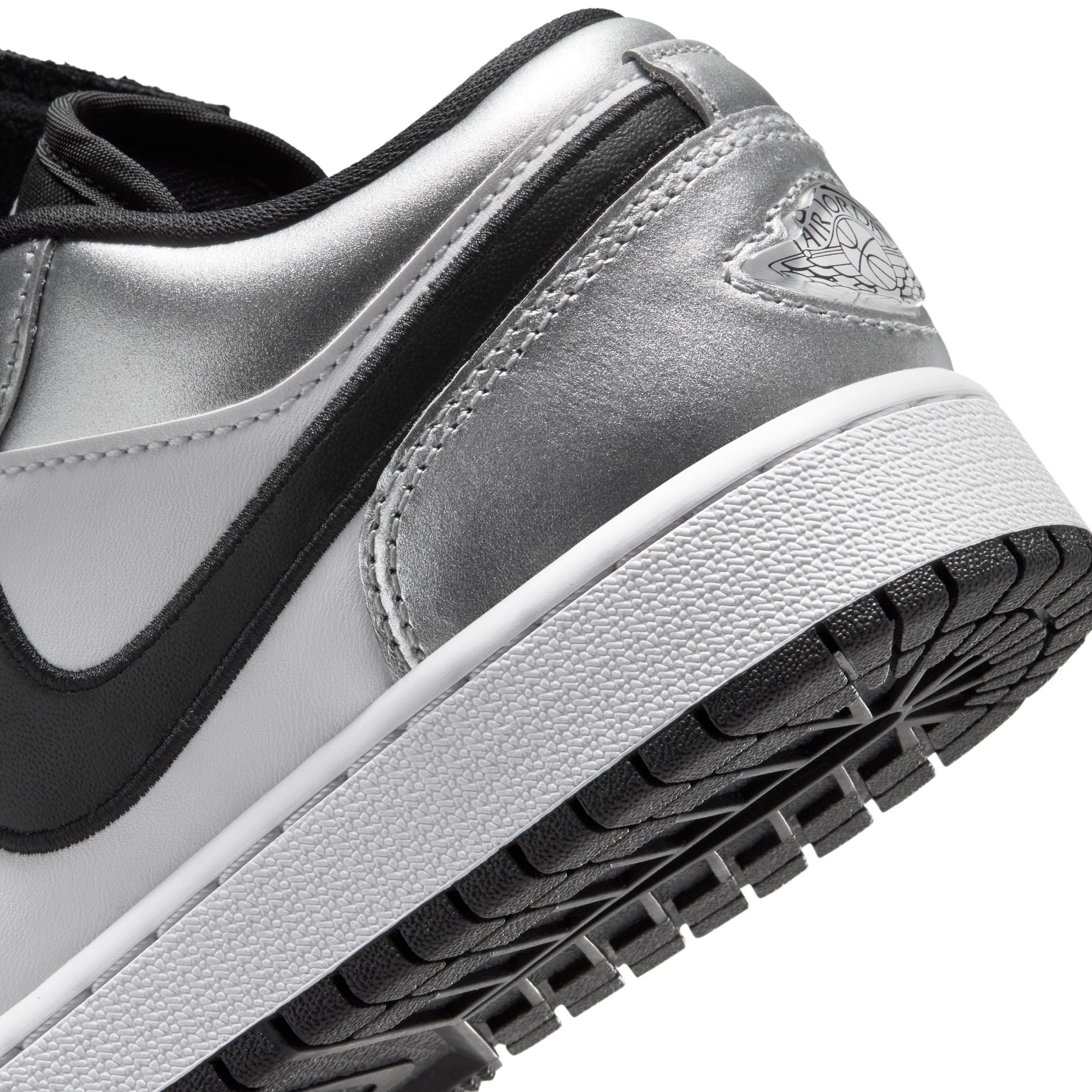 Youth Air Jordan 1 Low SE 'Metallic Silver Tiempo'