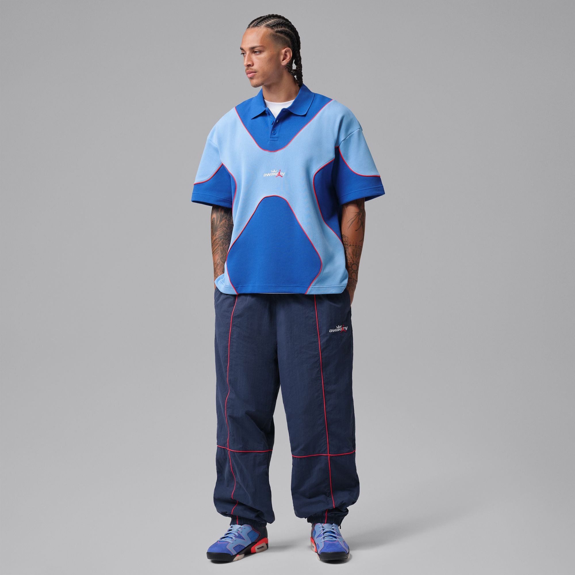 Jordan x Awake NY Polo Shirt 'Light Blue'