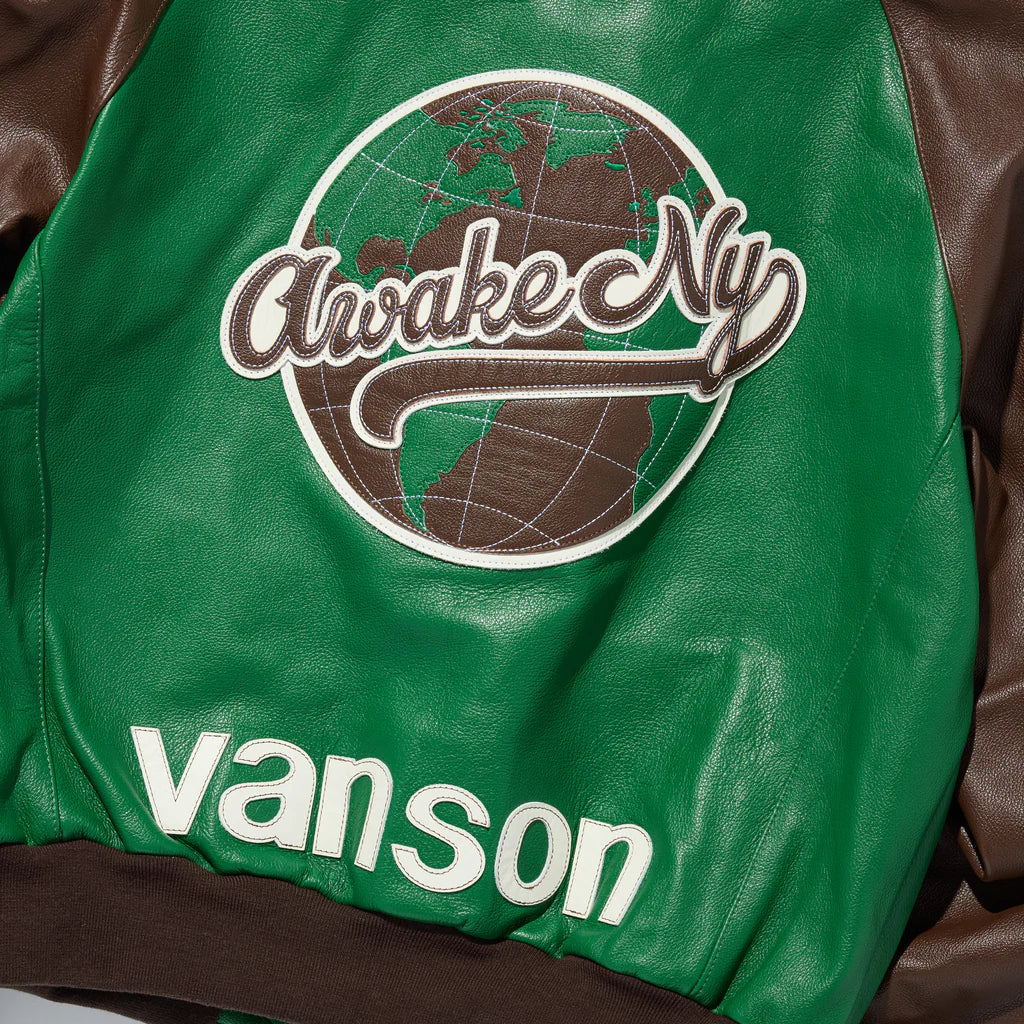 Awake NY Vanson Stadium Team Jacket  'Brown'