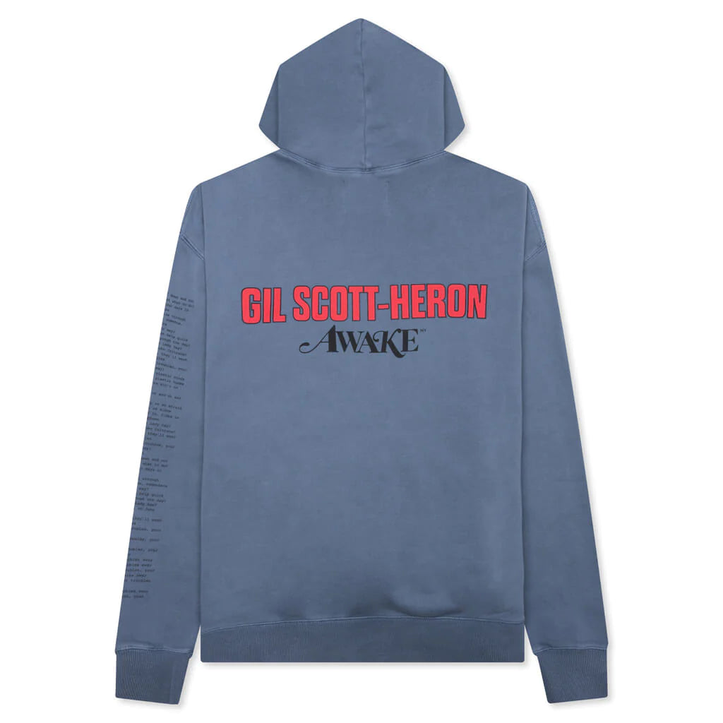 Awake x Gil Scott Heron Hoodie 'Slate Blue'