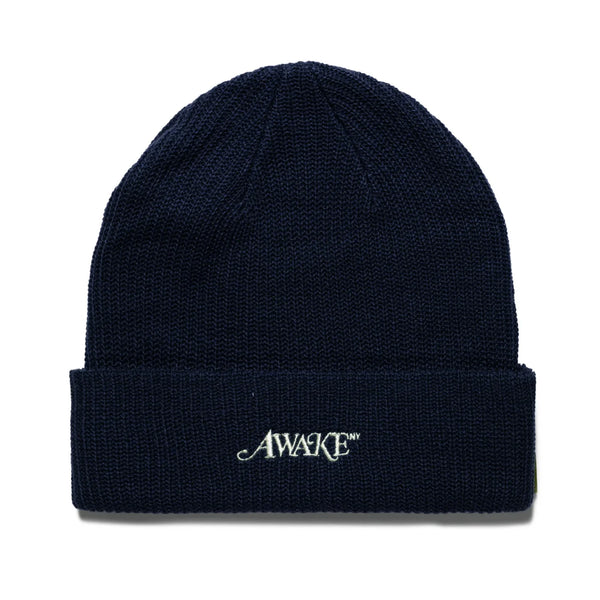 AwakeLooseGaugeKnitBeanieNavy1