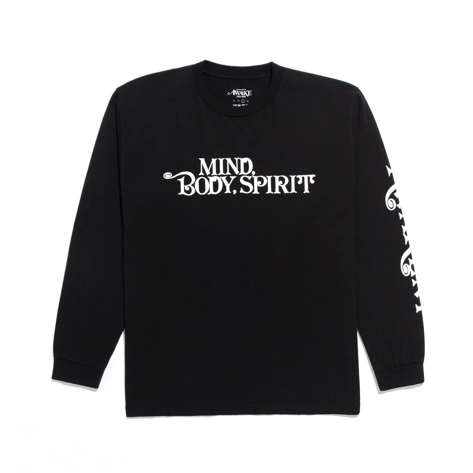 Awake Mind Body Printed Longsleeve Shirt 'Black'
