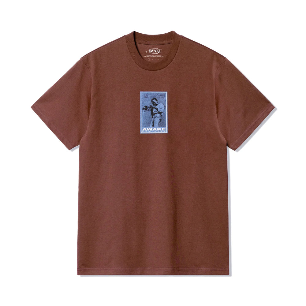 
                  
                    Load image into Gallery viewer, Awake Miles Davis Printed T-Shirt &amp;#39;Brown&amp;#39;
                  
                