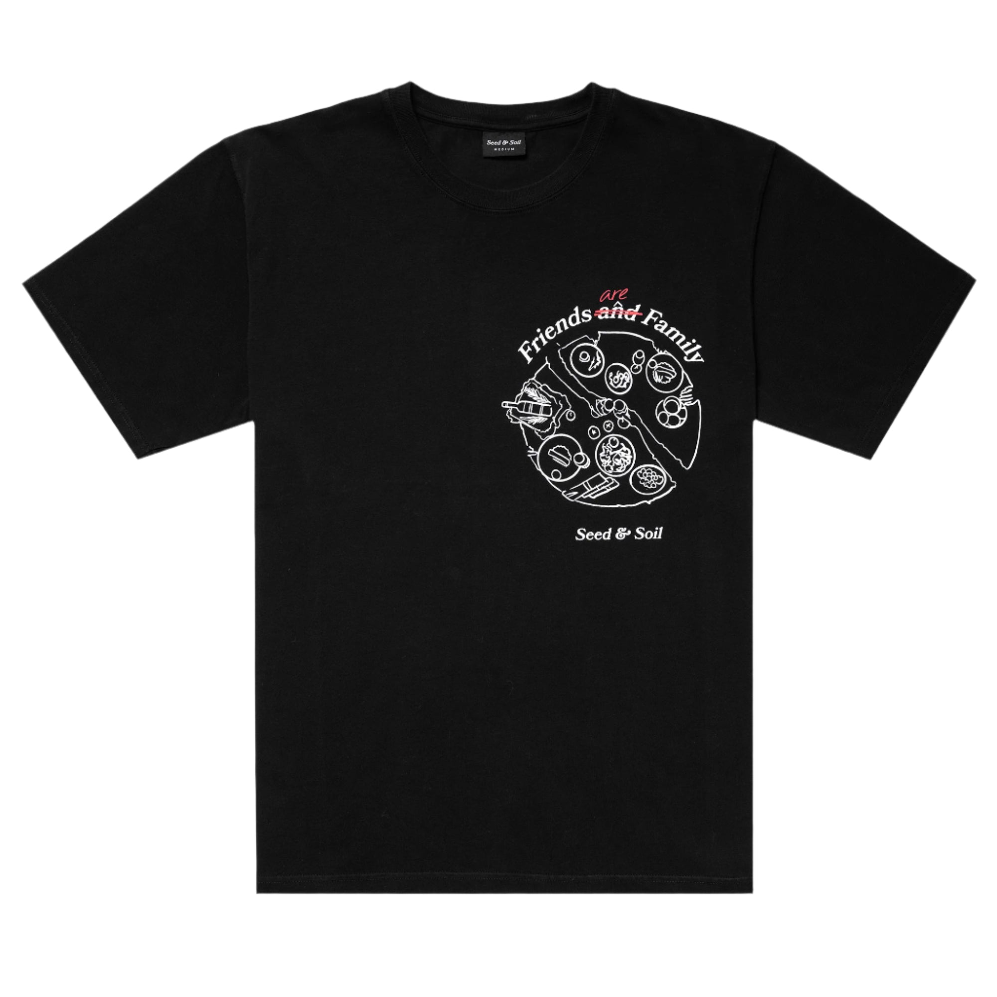Seed & Soil Friends Are Family Tee 'Black'