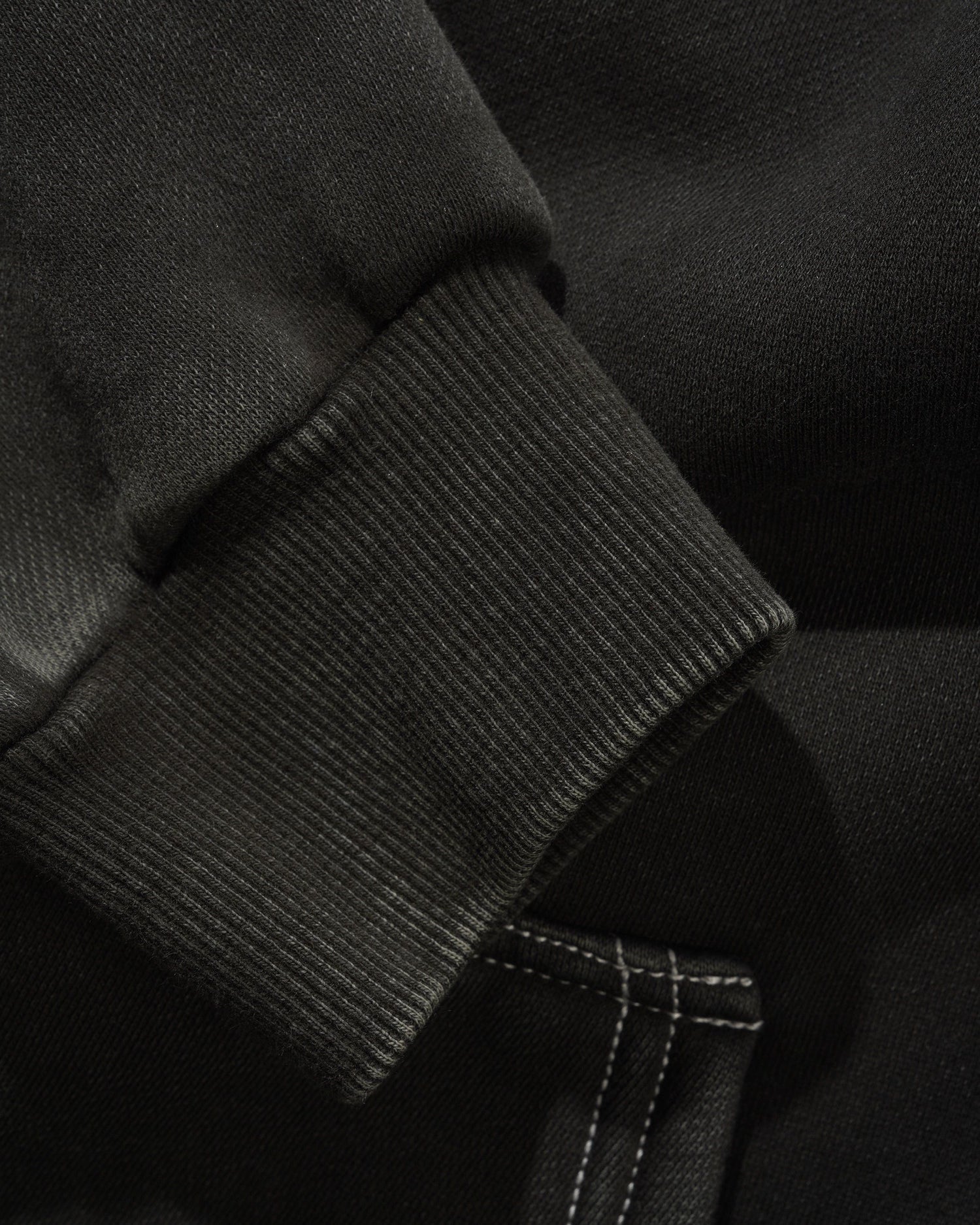 Butter Goods Blotch Zip-Thru Hood 'Washed Black'