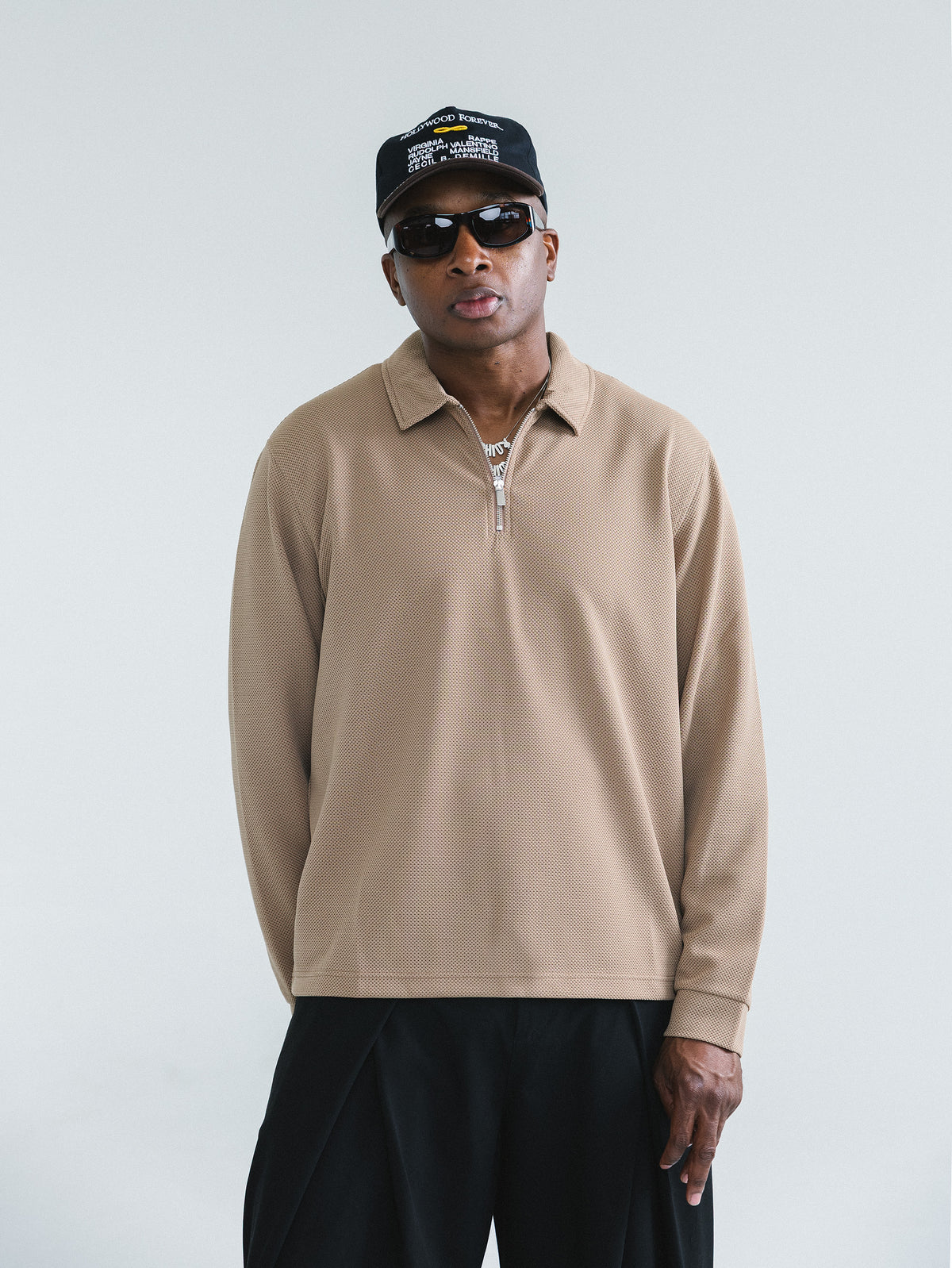 Seed & Soil Waffle Quarter Zip 'Camel'