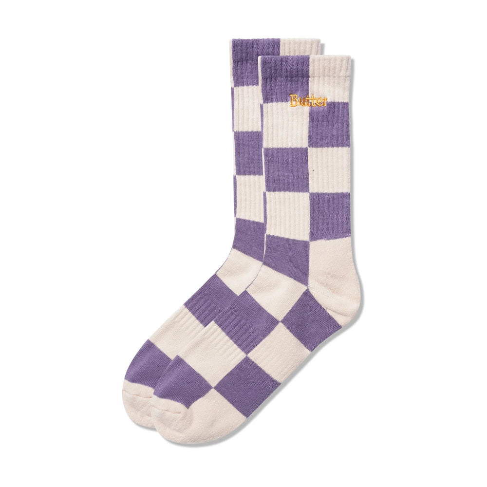 Butter Goods Checkered Socks 'Lavender'