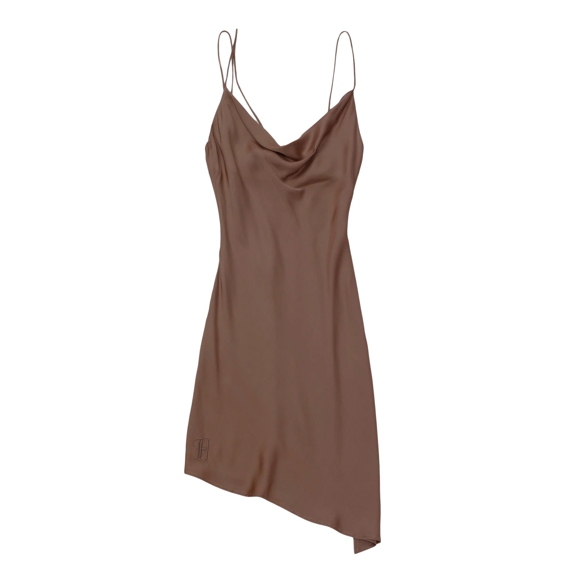 Womens Honor The Gift Silk Slip Dress 'Brown'